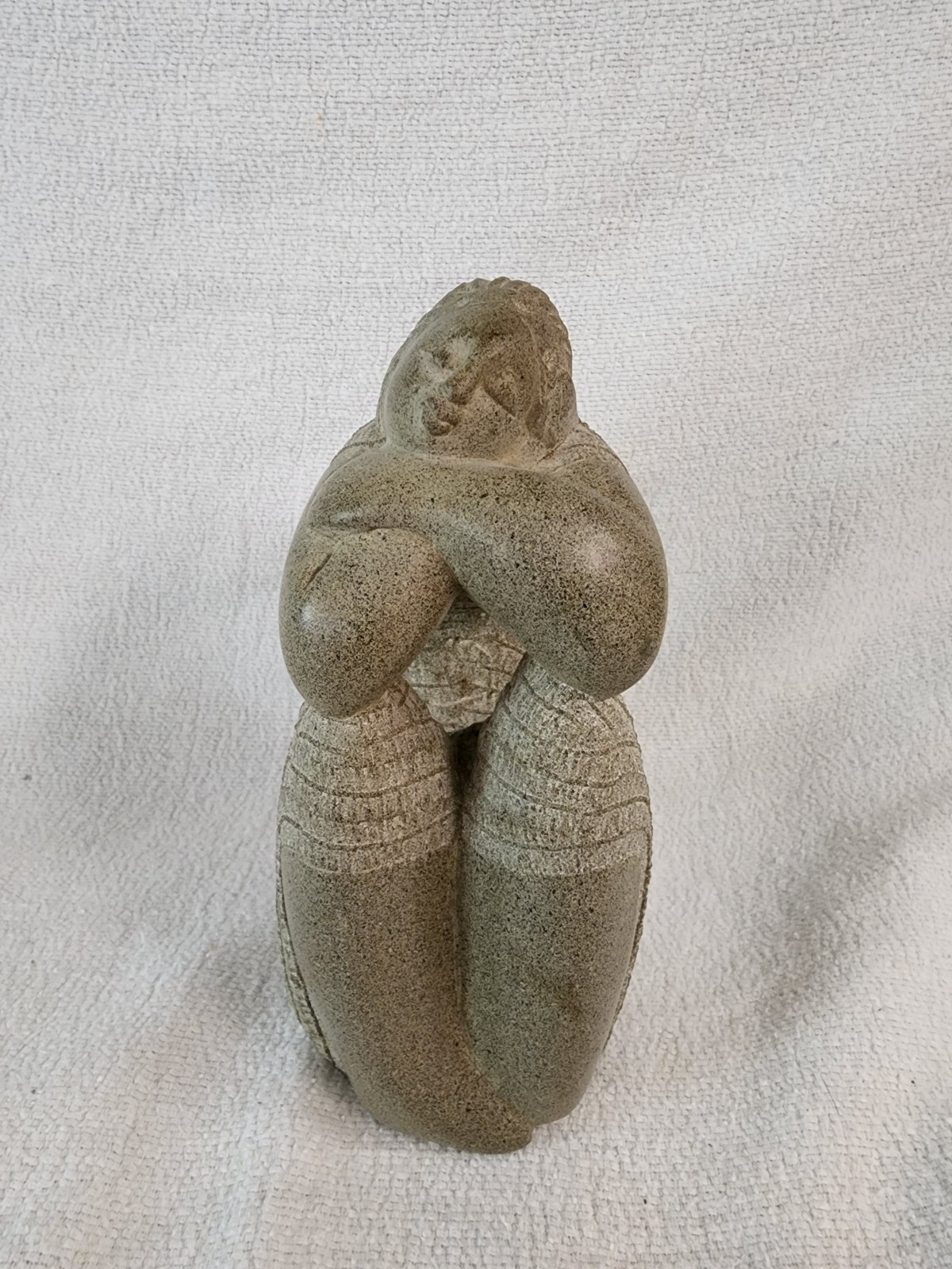 Stone Sculpture Abstract Woman Carved Polished Figurine Decorative Collectible