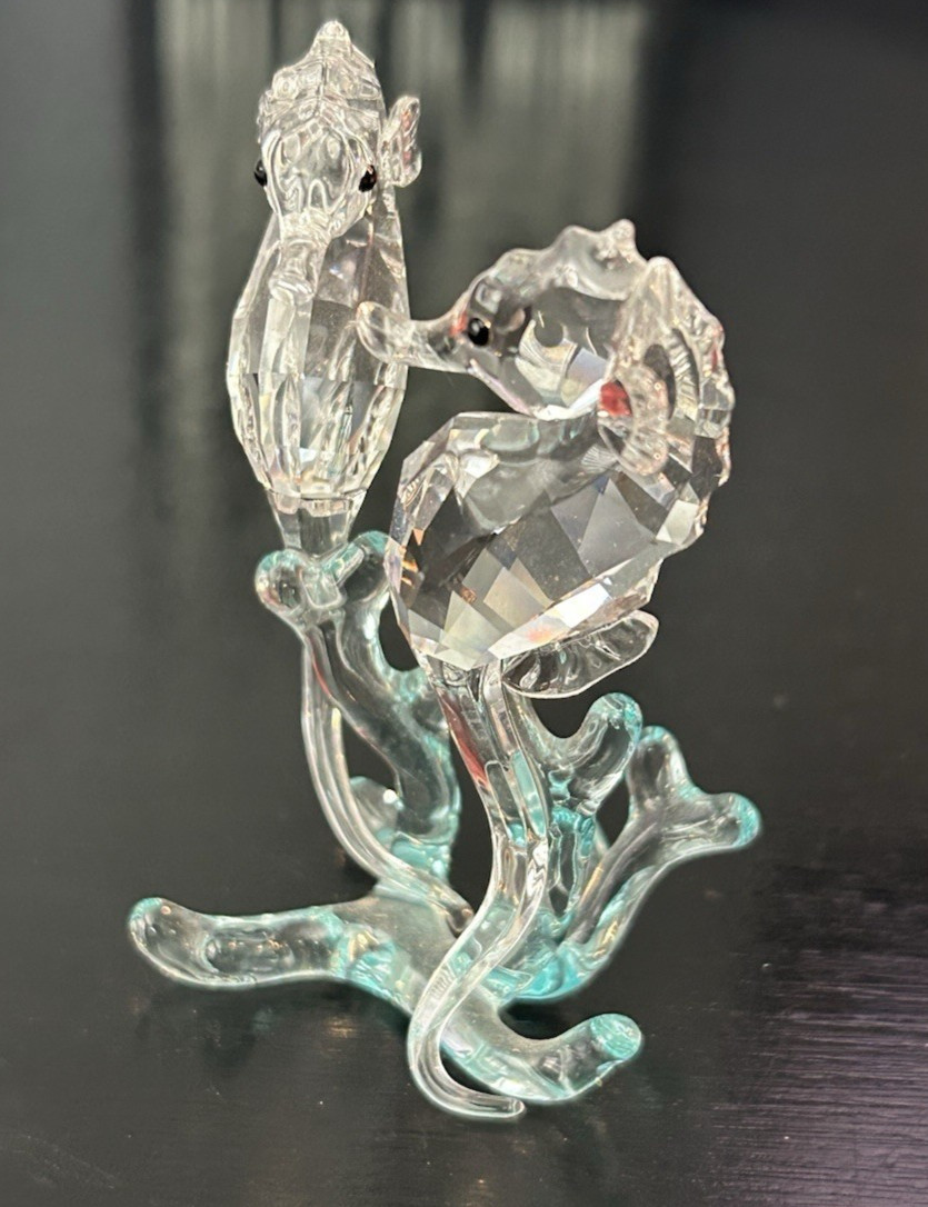 SWAROVSKI Vintage Crystal Pair Seahorses “Aquatic Worlds Collection” (#0885589)