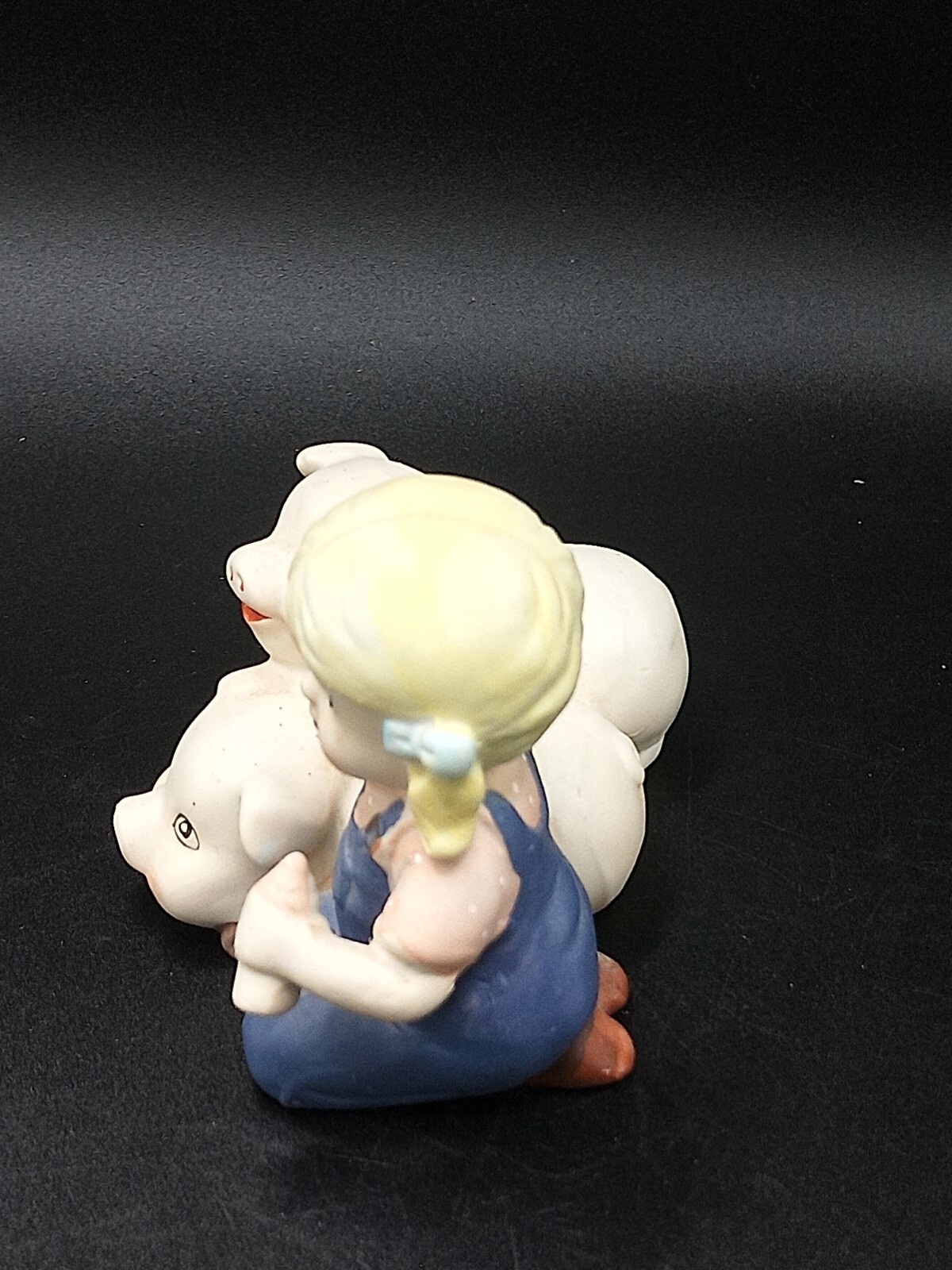 Vintage UCGC Ceramic Figurine Girl and Piglets Mid-Century Excellent Shape!!