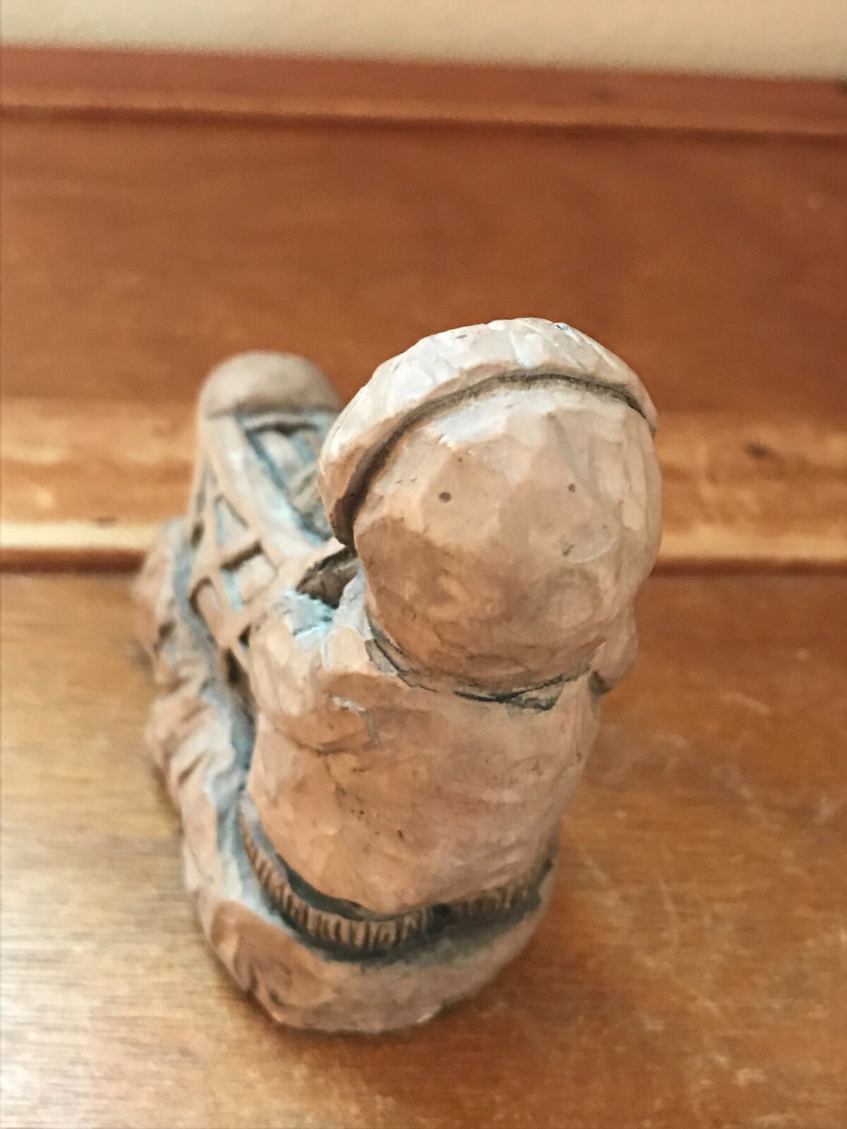 Handmade Earthquake Clay Alaskan Eskimo Sled Dog Puppy Figurine – 3.25 inches
