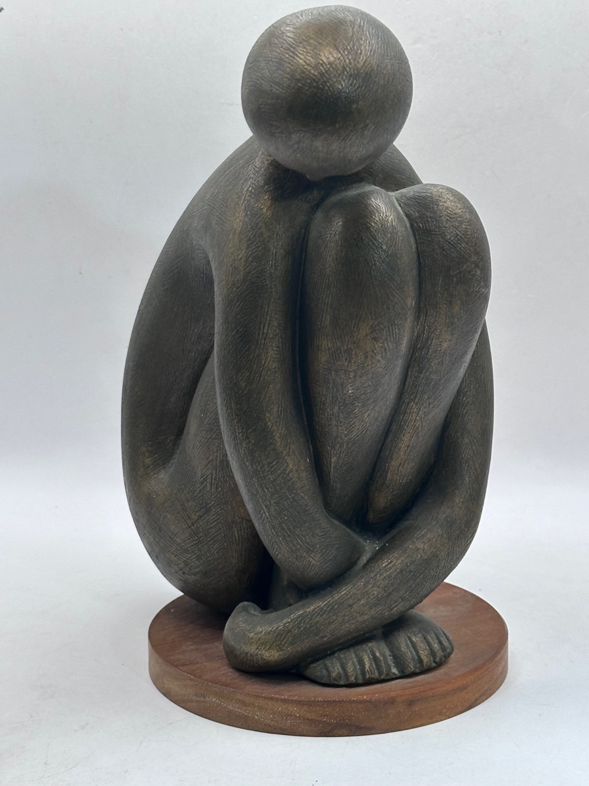 Meditating Girl by Hugo Robus 1960 Alva Studios Museum Reproductions MCM Statue