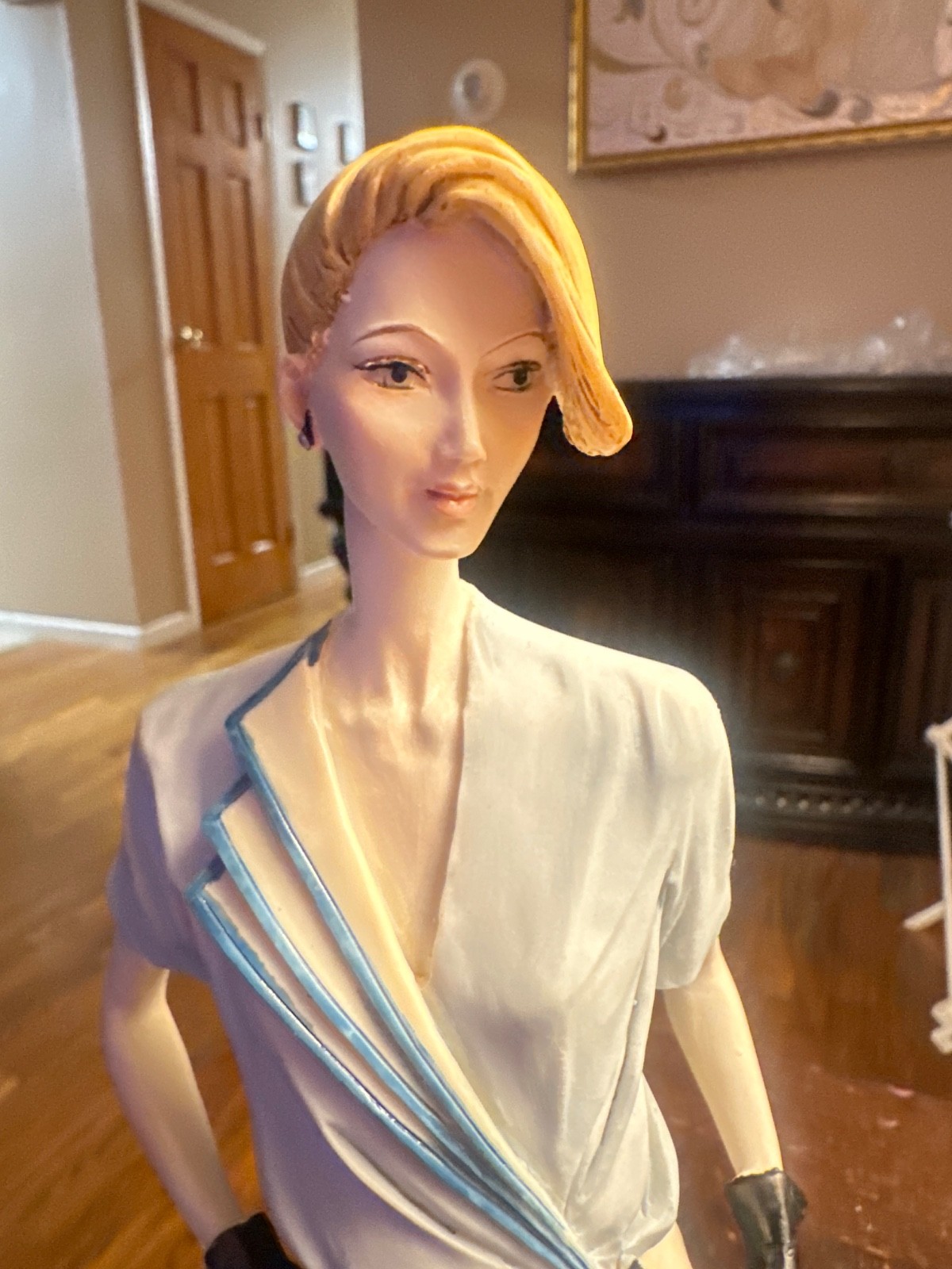 Vintage Art Deco Revival Elegant Fashion Lady Figurine