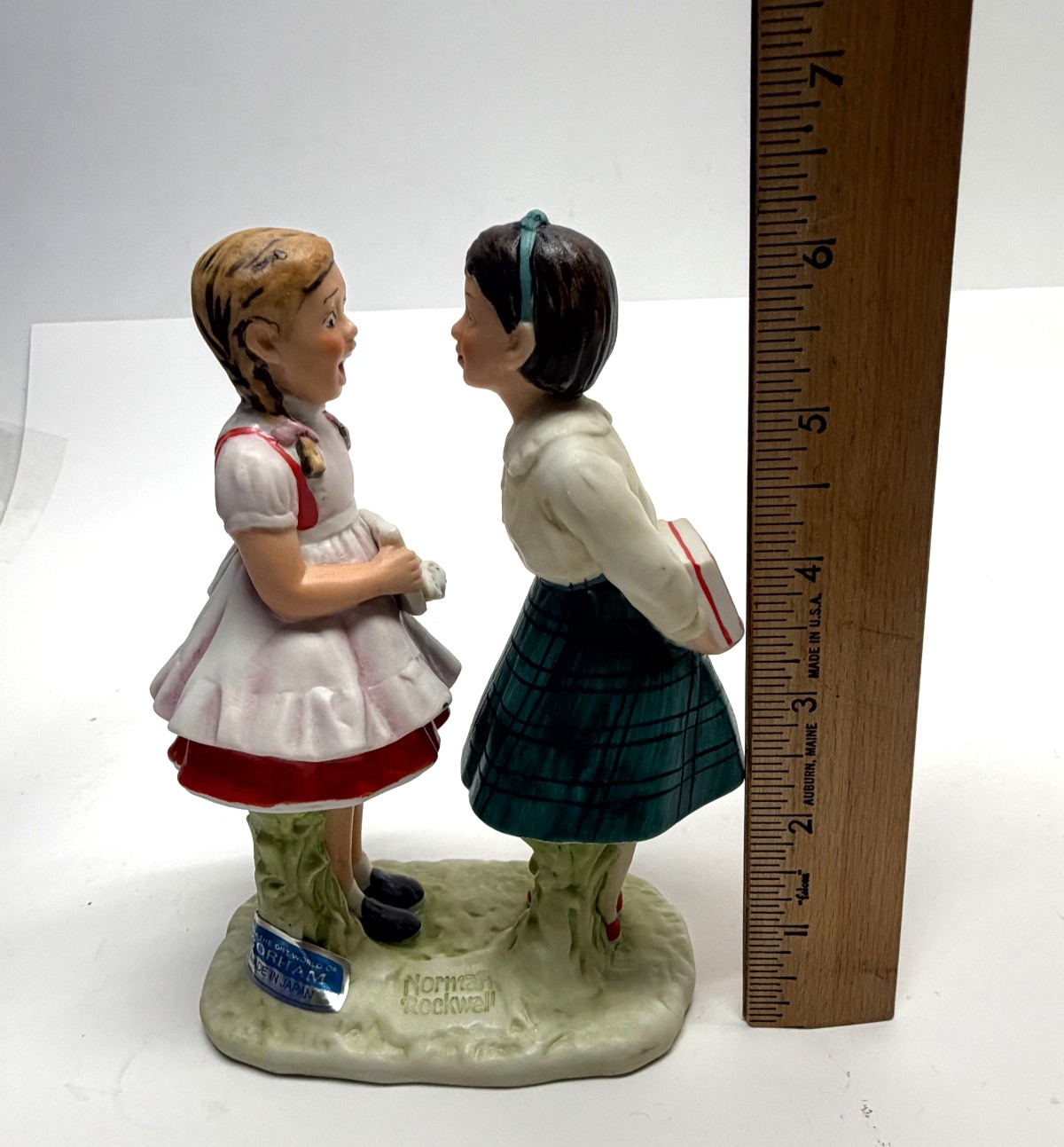 Vintage Norman Rockwell Missing Tooth Figurine Post Gorham Japan 1974