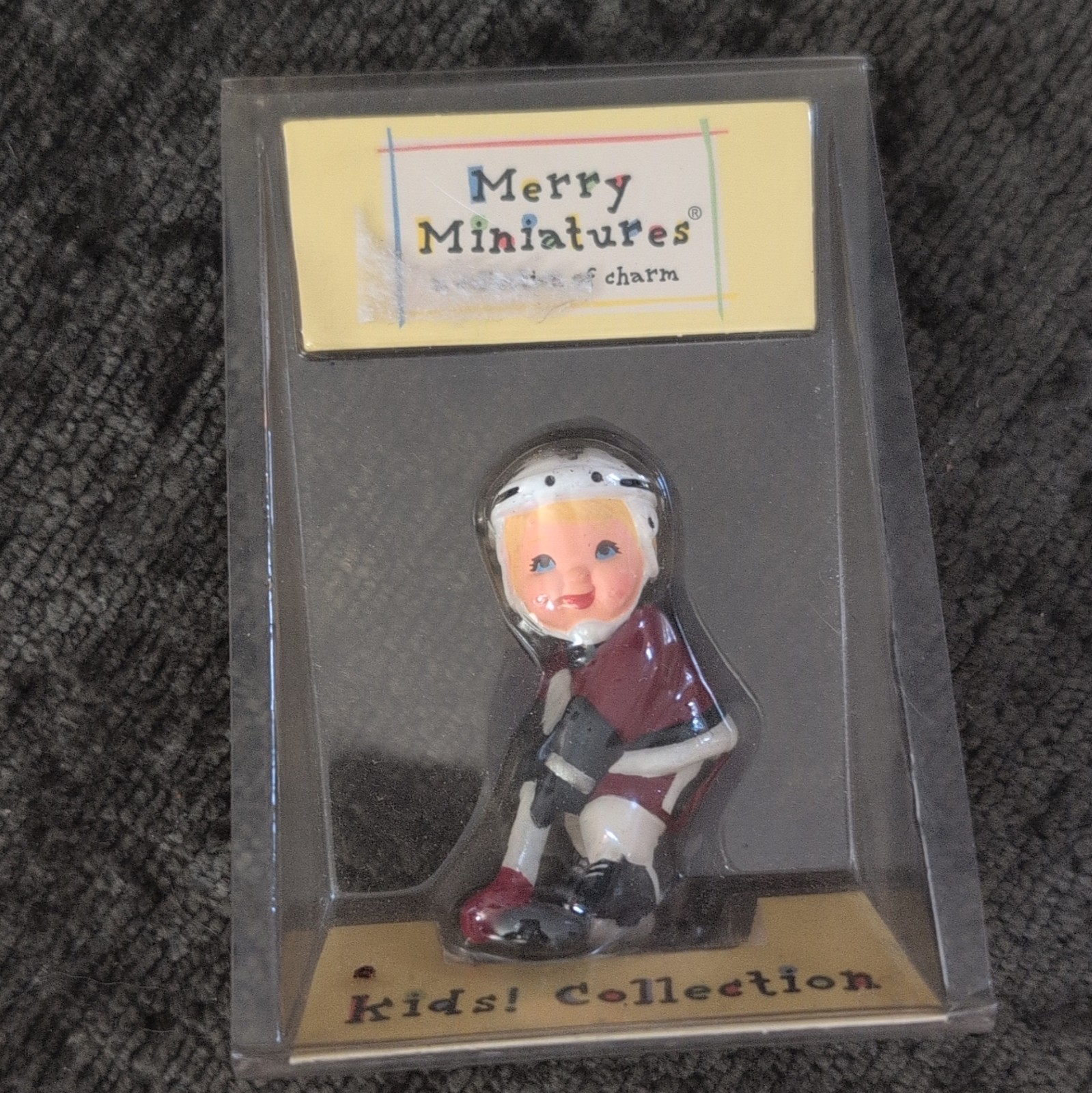 Hallmark Merry Miniatures Kids! Collection Hockey Resin Figurine by Tammy Haddix