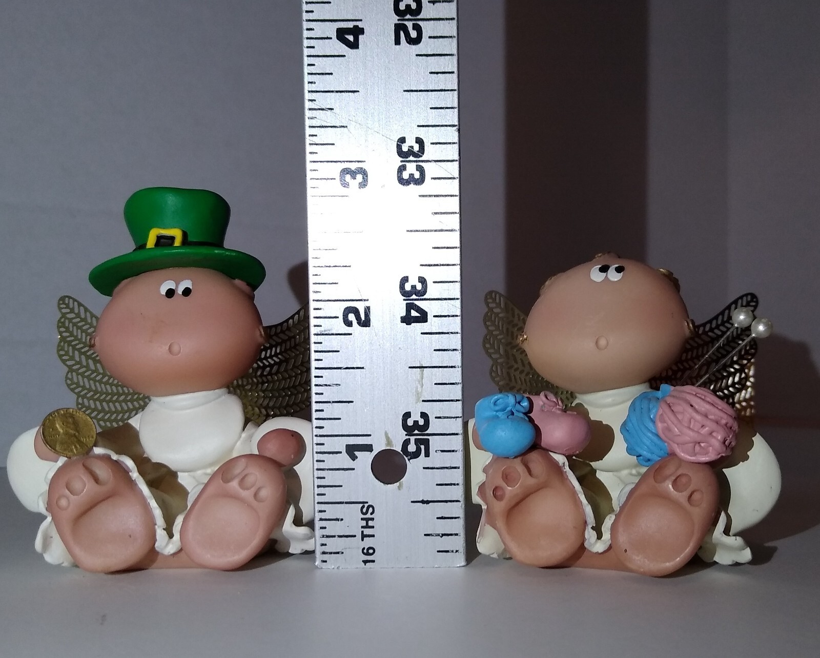 Lot of 3 Angel Cheeks Kirk’s Kritters Figurine RARE penny Irish Teddy bear & MOM