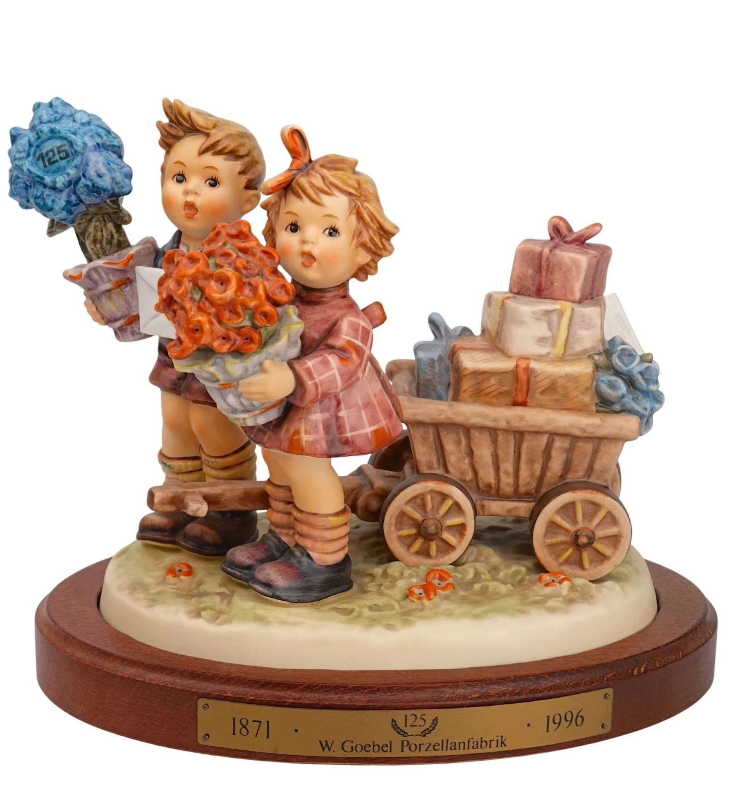 Hummel Goebel LOVE’S BOUNTY Century Collection #751 w/ Wood Base