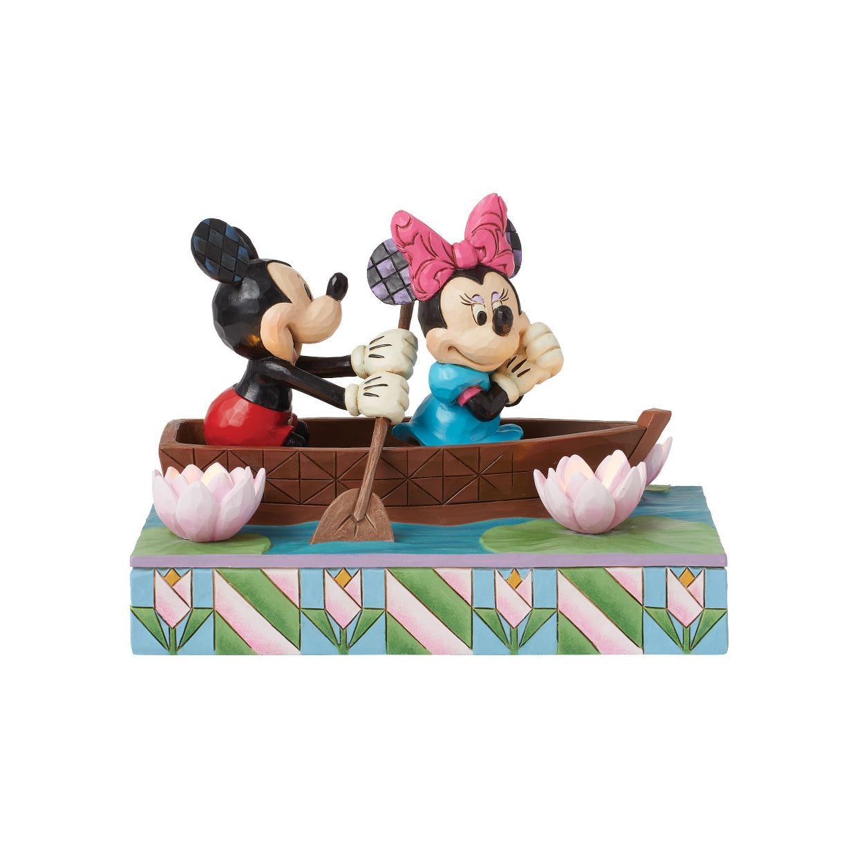 Jim Shore Disney Traditions Mickey & Minnie In Love Rowboat Figurine 6016328