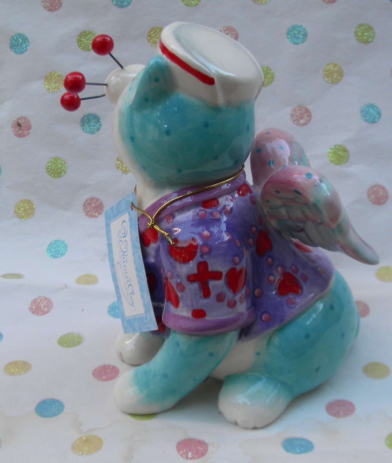 WhimsiClay Nurse cat Melissa, So cute & good value!