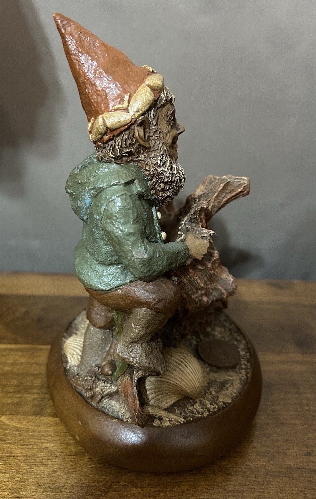 1983 Tom Clark – SKIPPER Sea Captain Gnome With Lg Seashell Figurine 8″ Tall #25