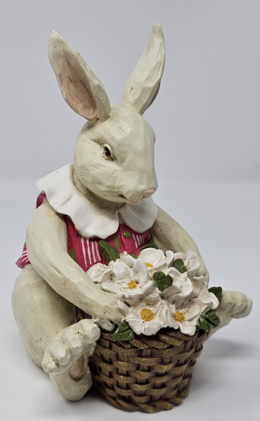 Vintage Foreside of Maine Rabbit Figurine Bunny Easter Spring Flowers Gorham, ME