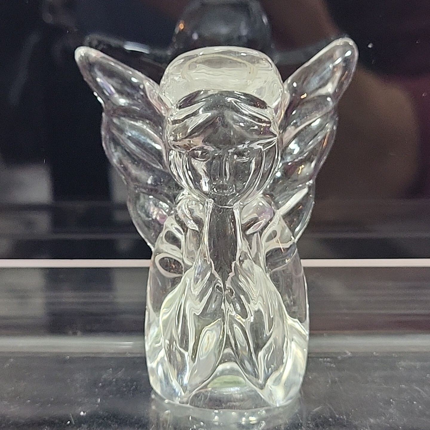 Vintage Gorham Angel Fine Lead Crystal Figurine Holiday Decor Small 2″