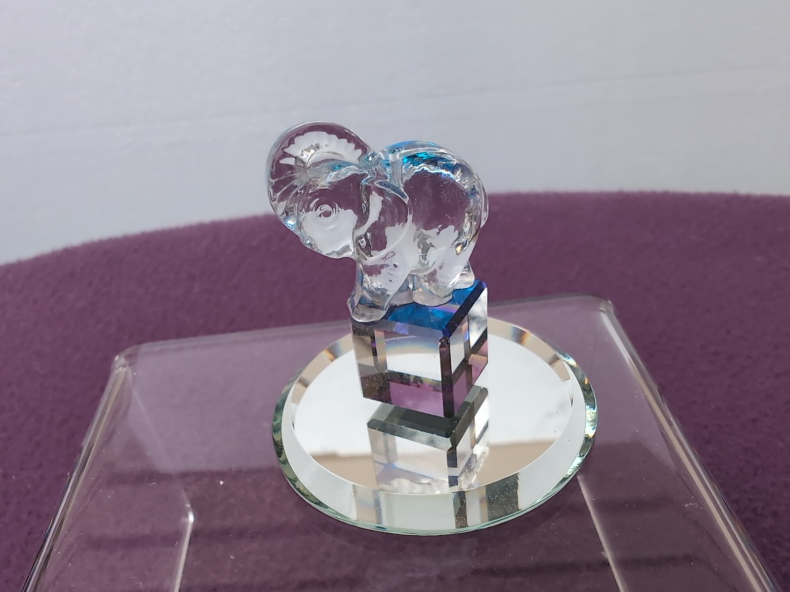 Mini Glass Figures 5 Pcs Elephant