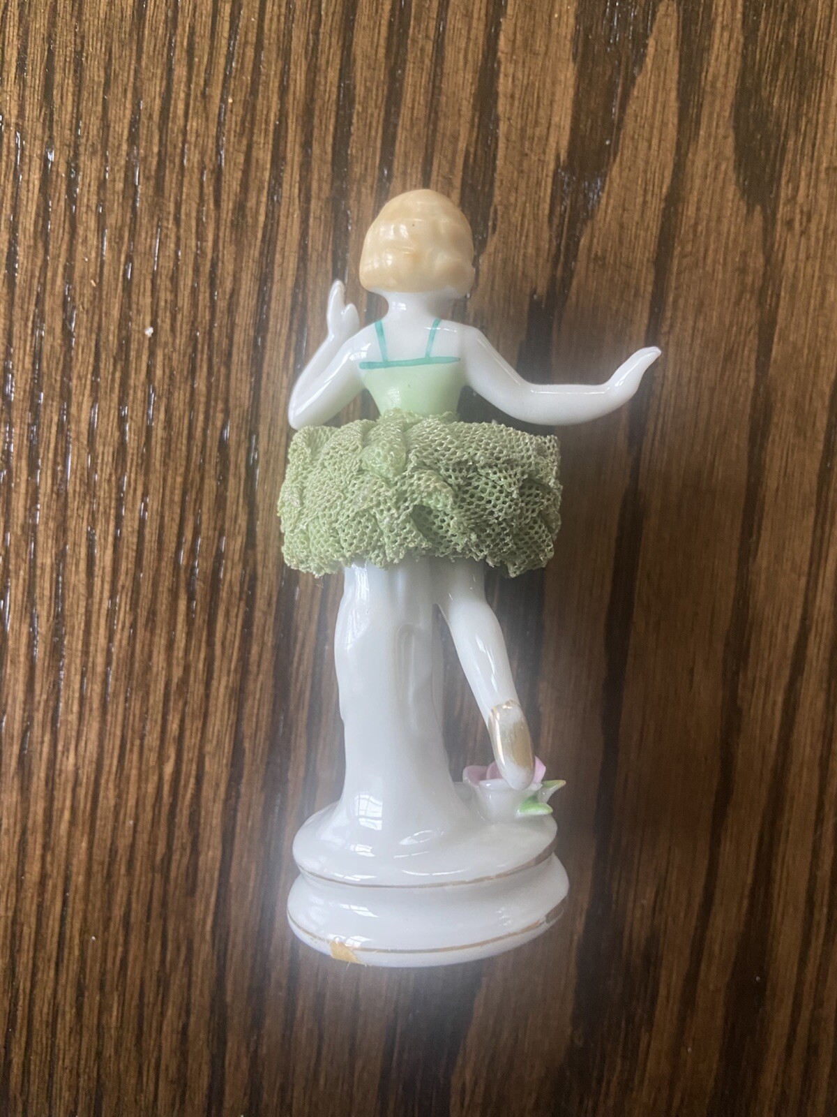 Vintage Porcelain Ballerina Figurine – Lace – Japan 3.5 in
