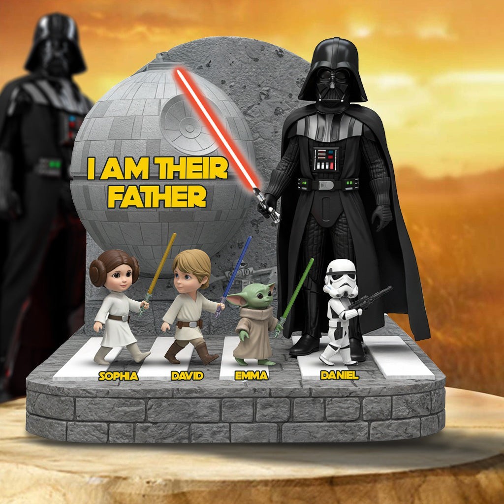 Personalized Darth Vader Dad Kids Star Wars Acrylic Plaque Wooden Block Decor