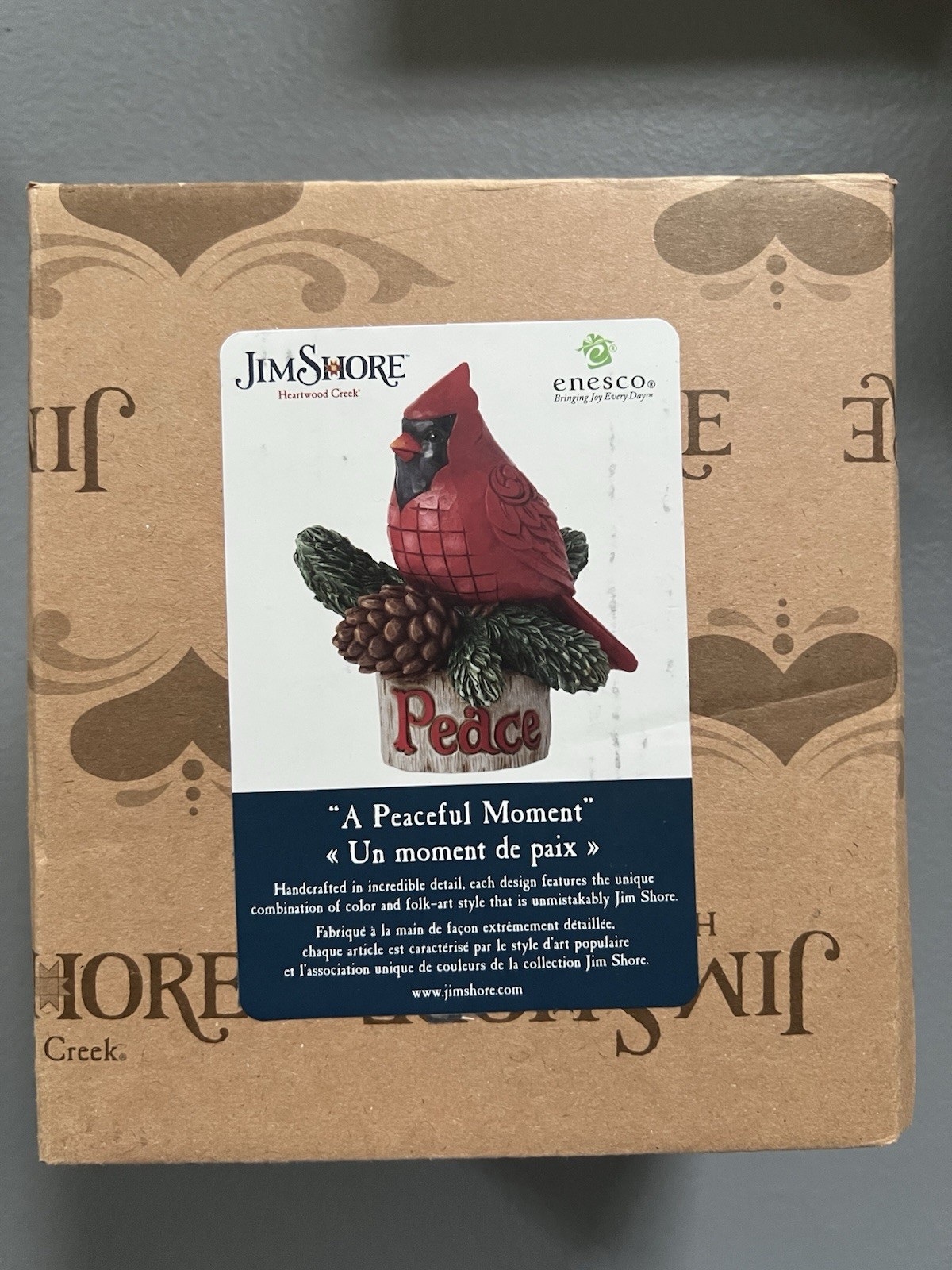 Jim Shore Peaceful Moment Cardinal Figurine Enesco Heartwood Creek Boxed
