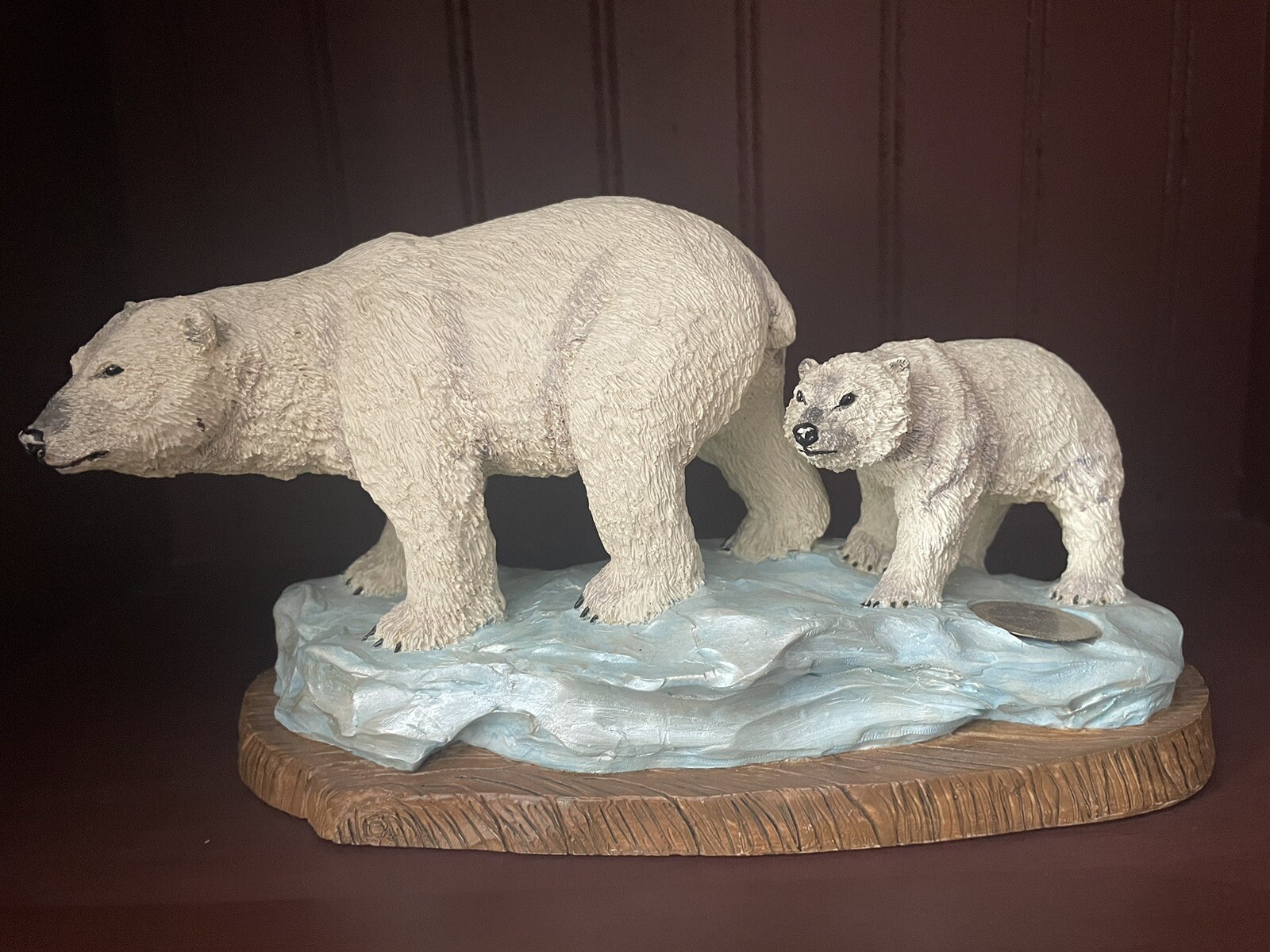 National wildlife federation novelino limited edition 1992 Bear & cub figurine