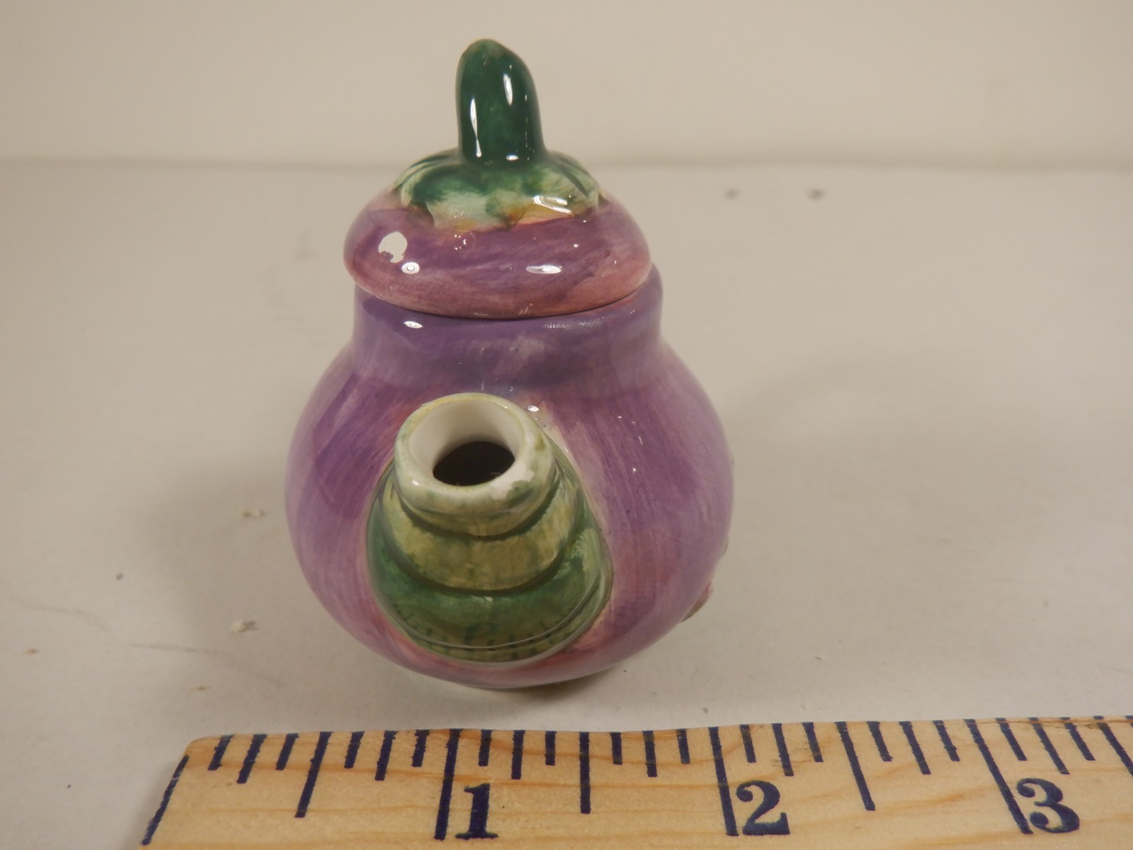 Miniature Eggplant Teapot Collectable by Wang’s International