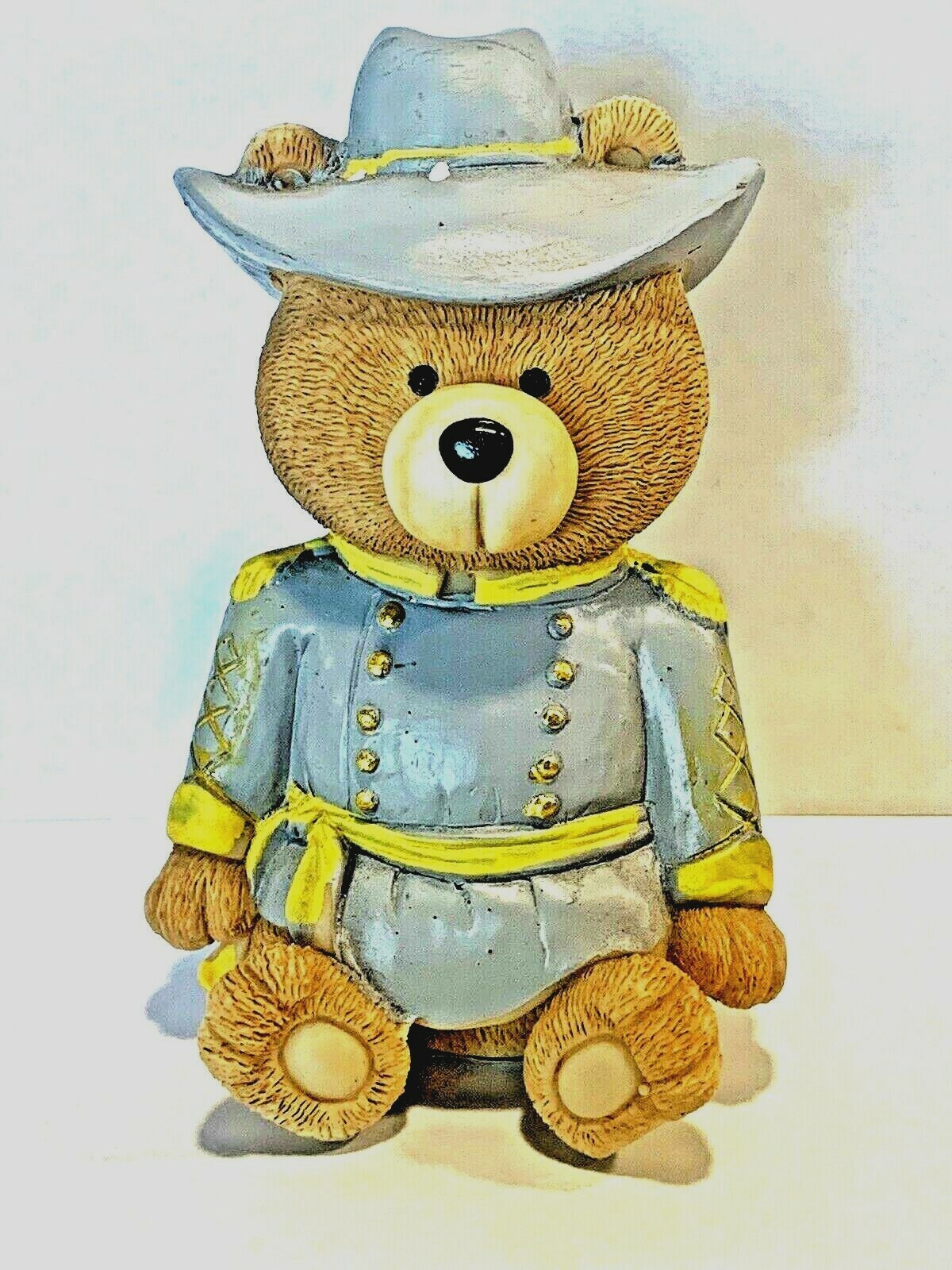 3 1/2″ Confederate General Teddy Bear Resin New