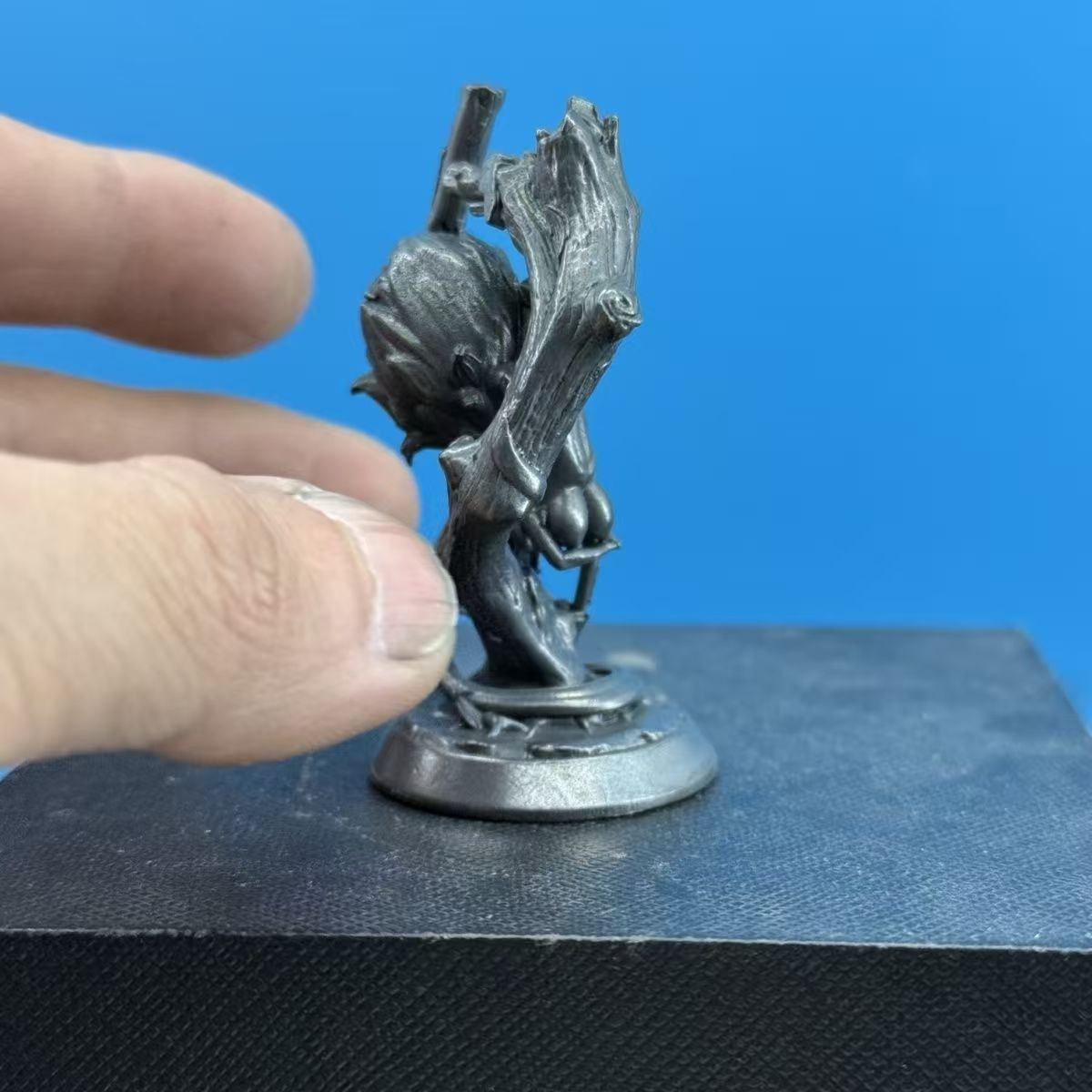 Miniature Bronze Dryad Tree Nymph Figurine Handmade Fantasy Art Sculpture