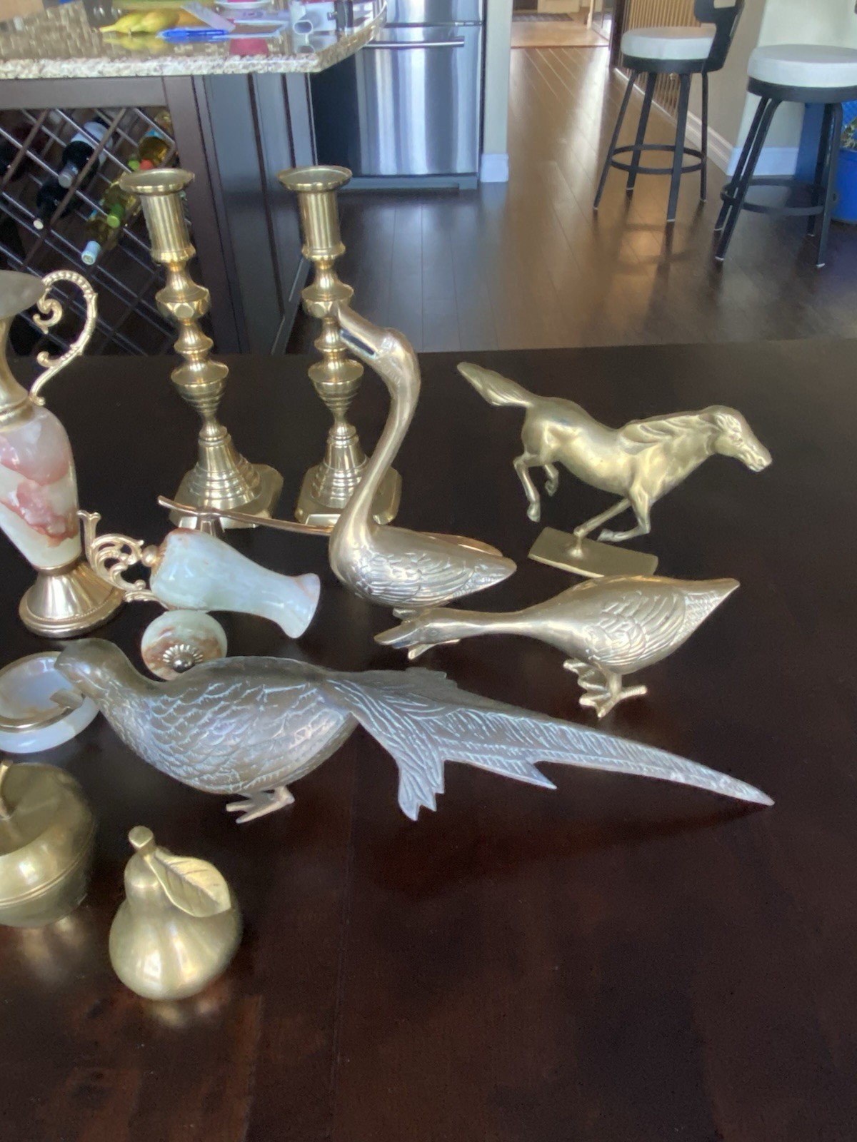 Vintage Brass & Onyx Decor Lot 15 MCM Modern Hollywood Regency Boho