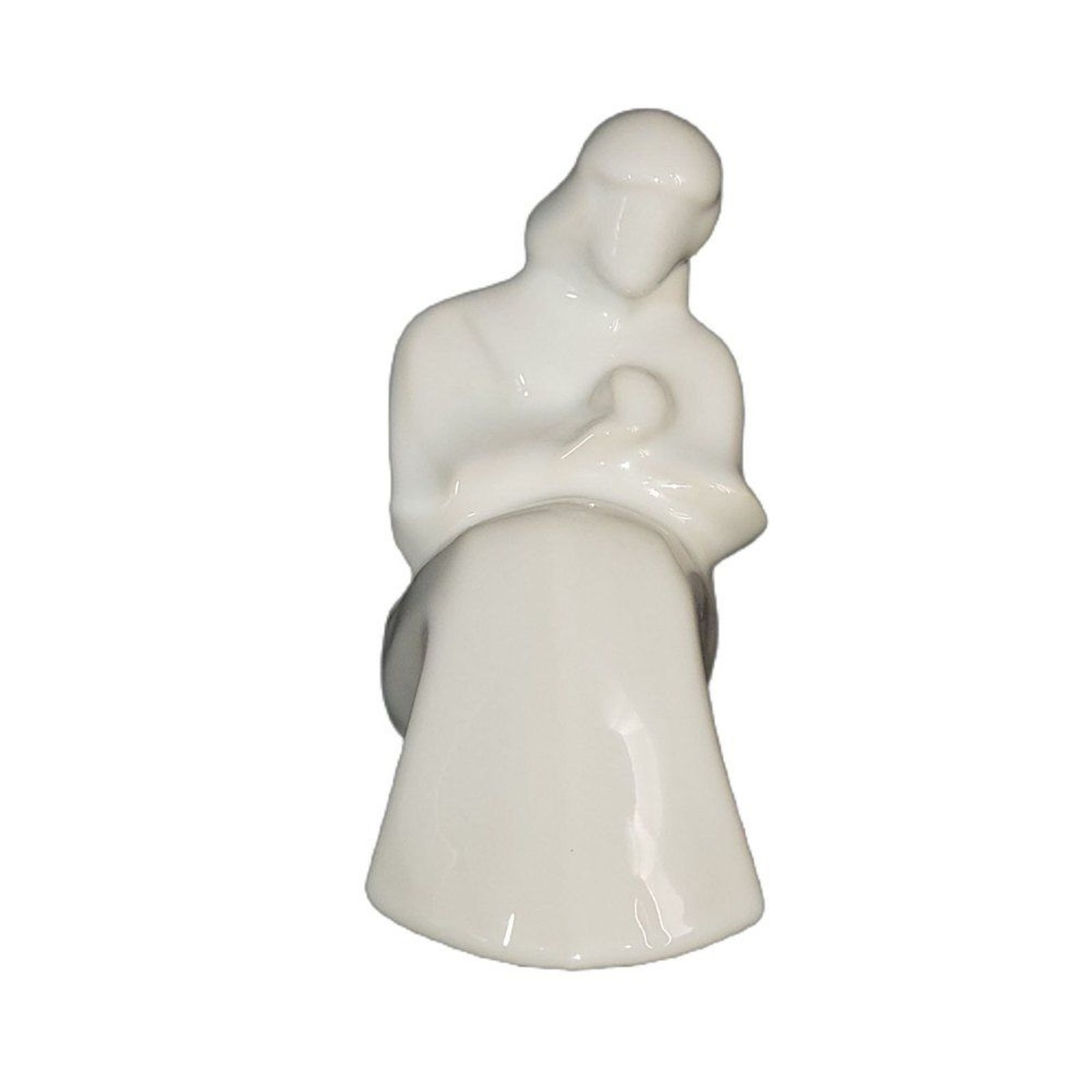 VTG Haeger Mother And Child Figurine Statue Stoneware White MCM Art Deco
