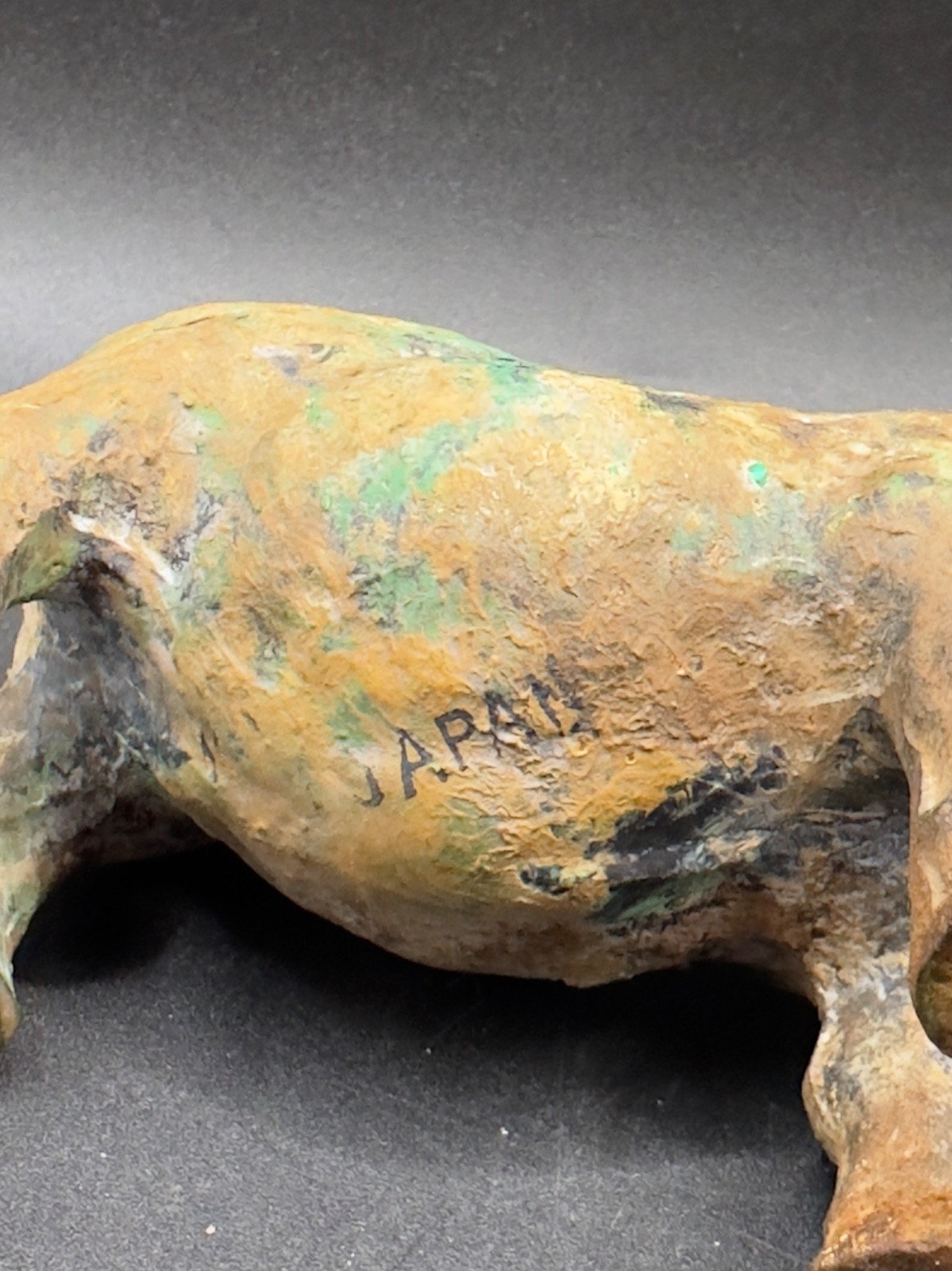 Painted Cast Iron Billy Goat Figurine Doorstop Heavy Vintage Art Japan