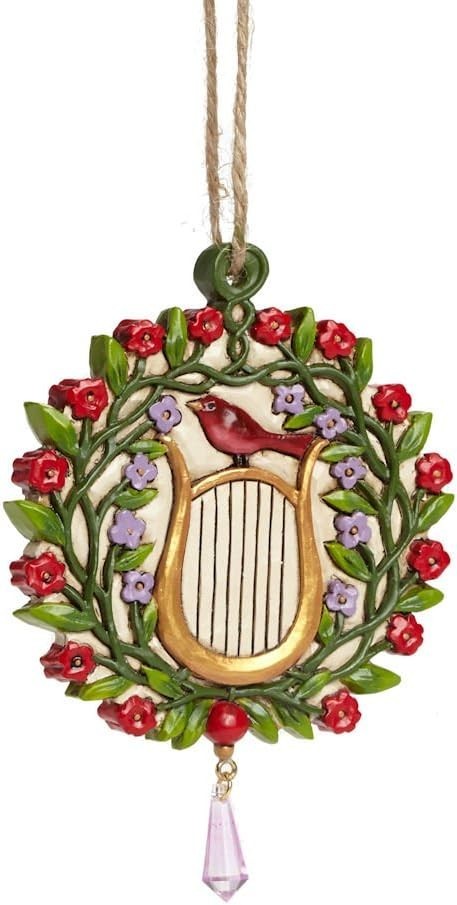 Jim Shore Williamsburg Bird in Wreath Christmas Ornament 4047823 NEW T