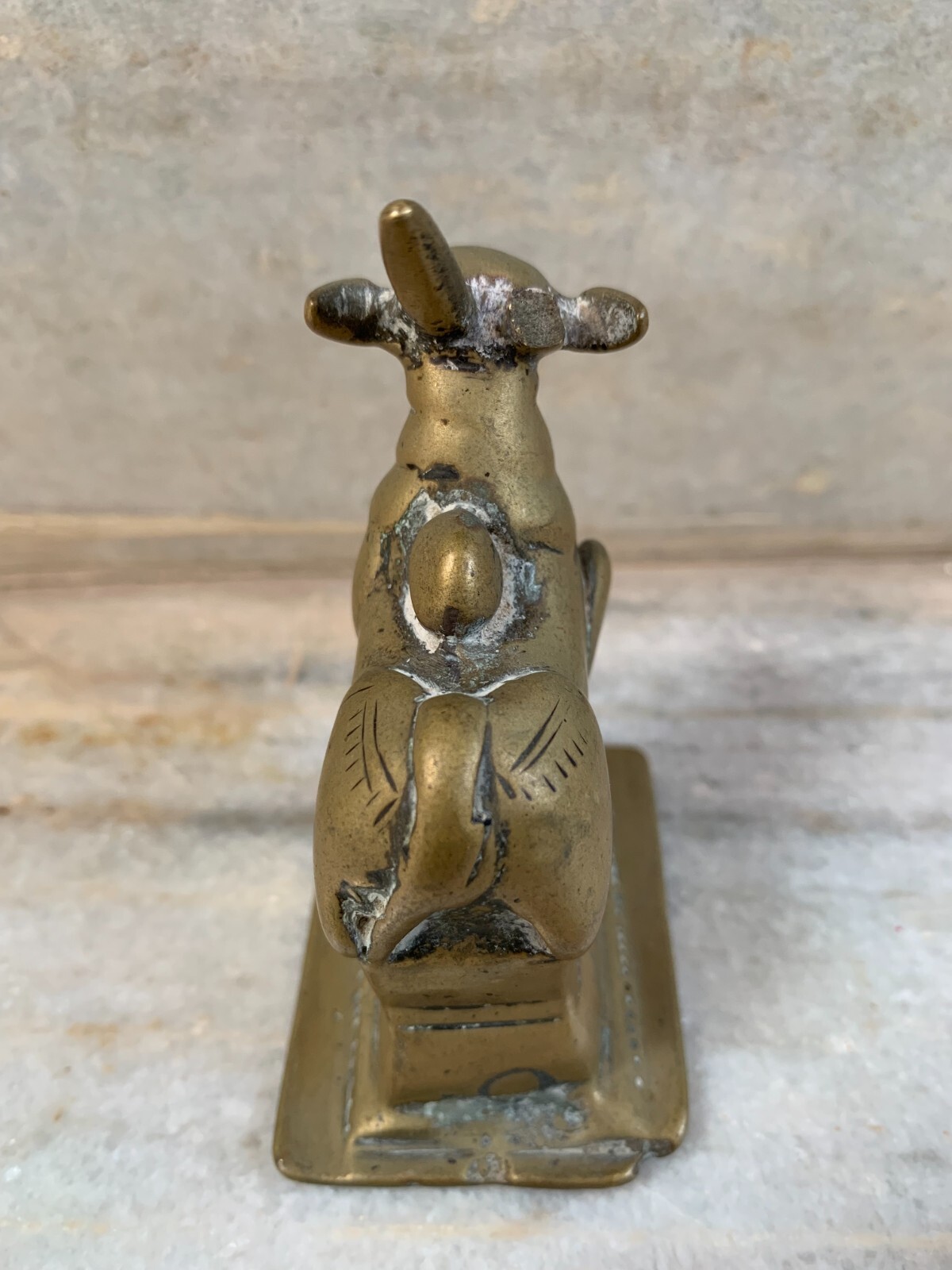 Figure Hindu Nandi Sacred Bull Fine old Indian India Brass