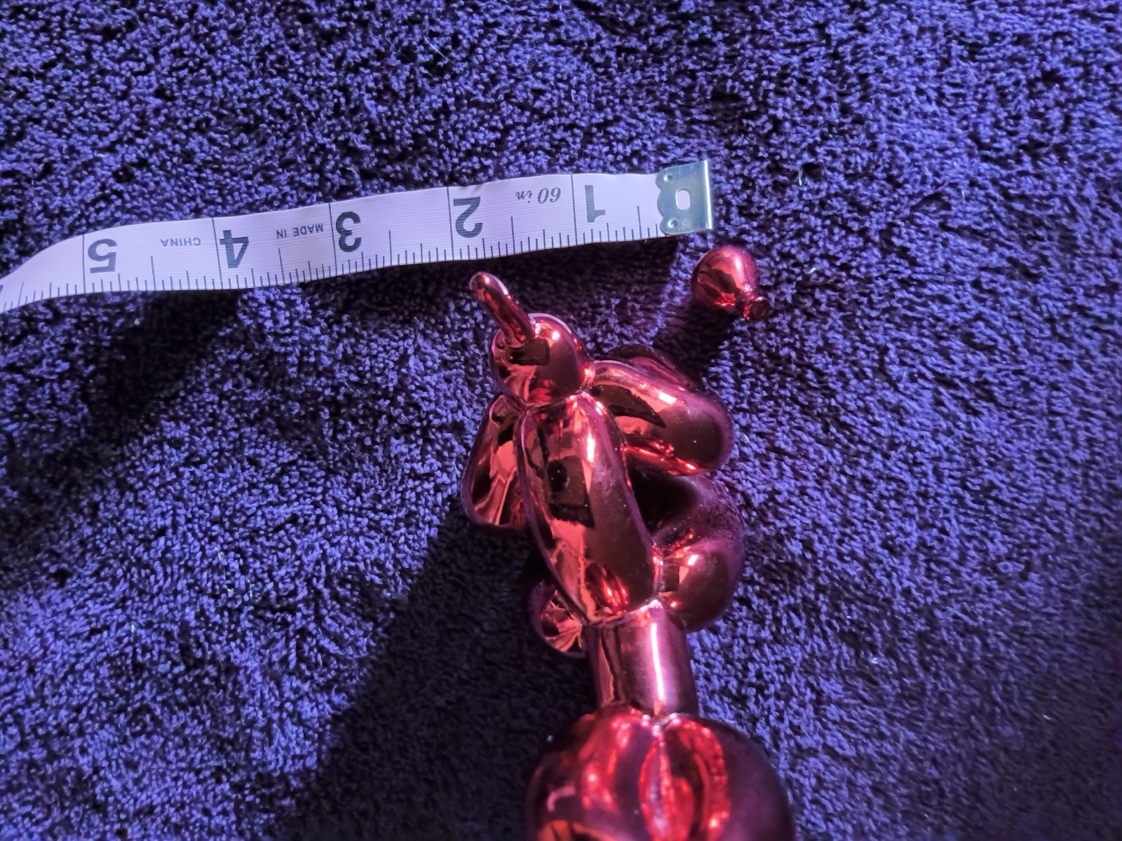 Glossy Metallic Ruby Red Ballon Dog Pooping Sculpture Home,Offce,Gardens ☃️