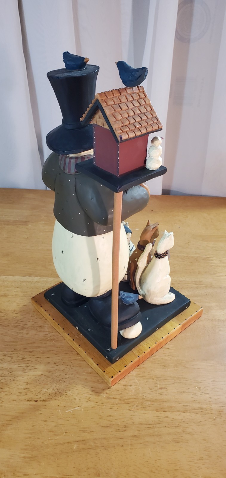 Williraye Studio “Snowman Serenade” Bird House Cats 13.75″ LIMITED EDITION & COA