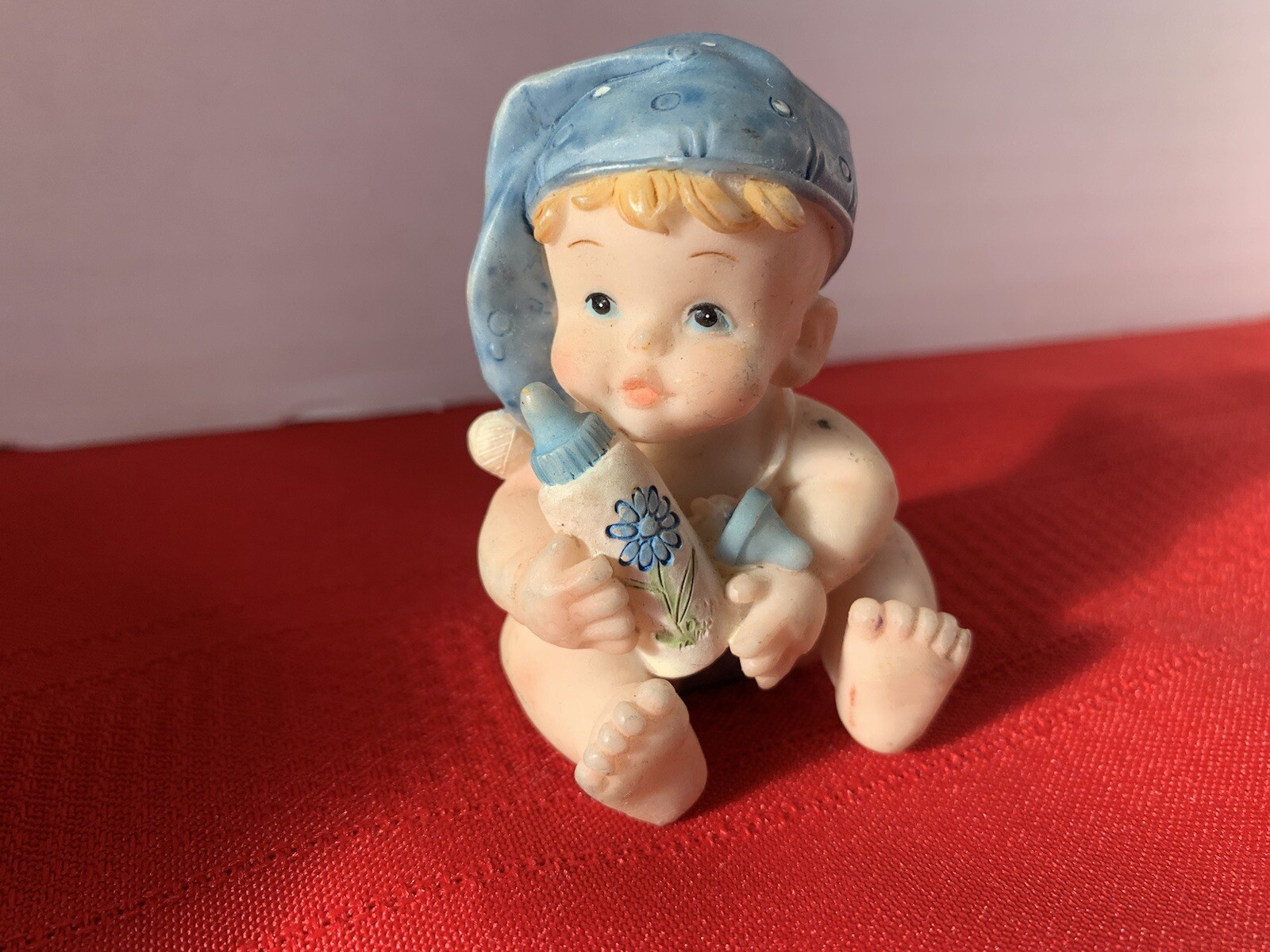 Turtle King Corp Baby Boy with Bottle Figurine/Cake Topper Vintage