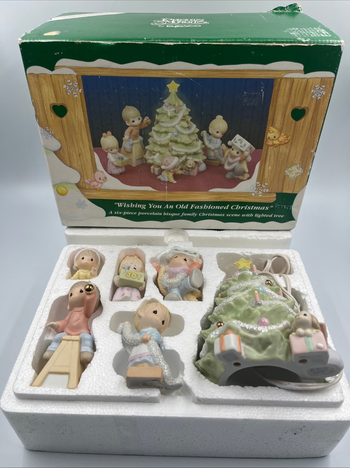 Vintage Precious Moments Figurine “Wishing You An Old Fashioned Christmas” 6 Set