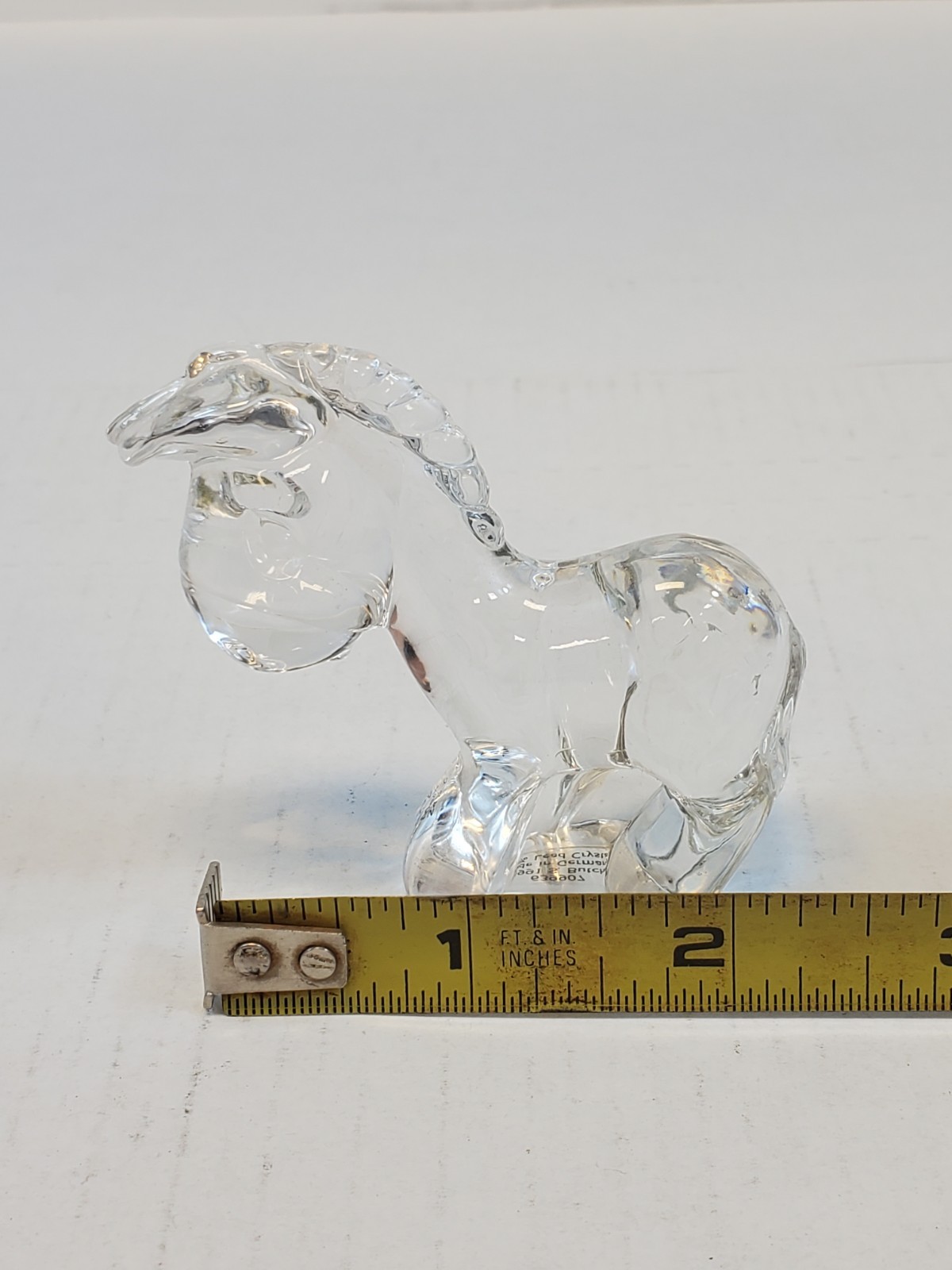 Crystal Donkey Paperweight S Butcher 1991 Made In Germany 24% Lead Crystal