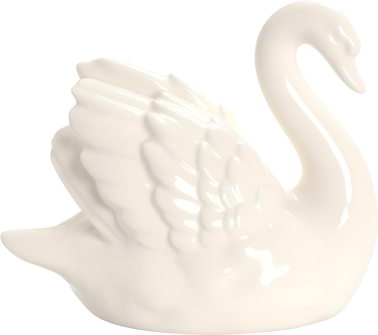 Ceramic Swan Figurine – Modern Minimalist Porcelain Statue Art Decor, Knick K…
