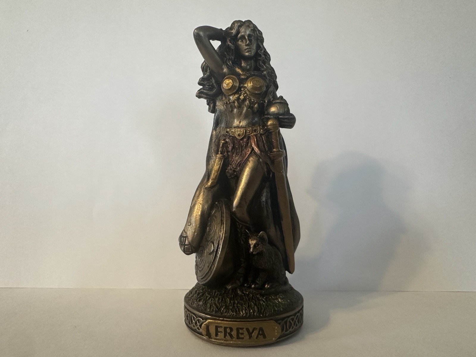 3 and 1/2 Inch Freya Statue Polyresin Miniature Figurine Veronese Design New