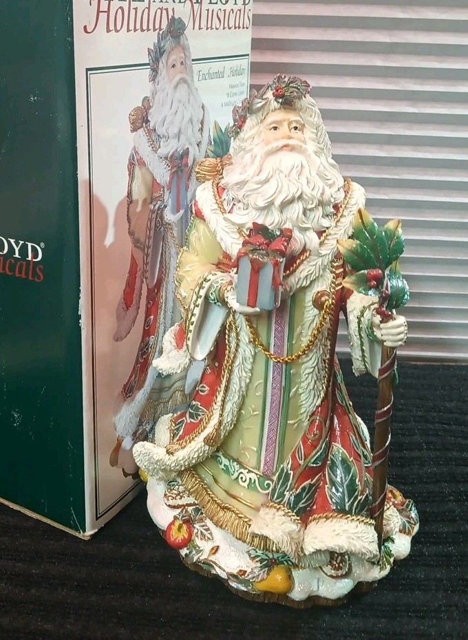 Fitz and Floyd Enchanted Holiday It Came Upon a Midnight Clear Musical Santa