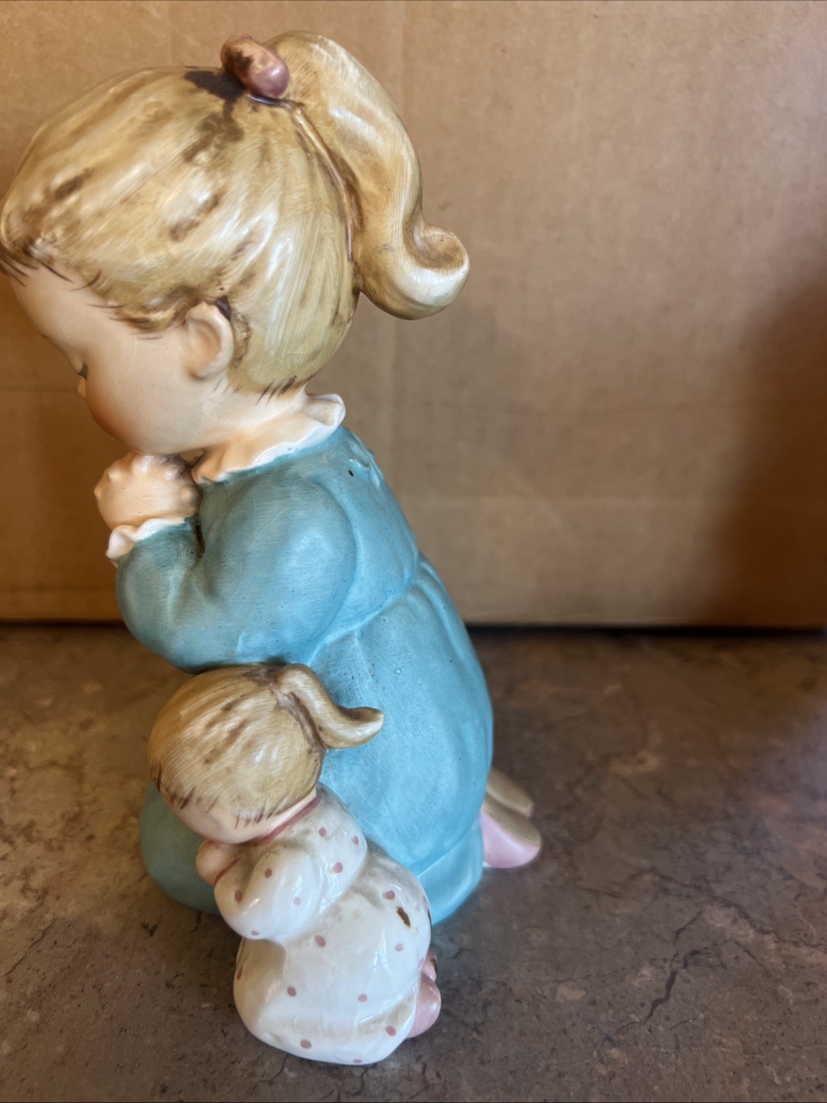 Vintage Goebel Praying Boy/ Girls Figures A Childs Prayer & Bless Us All