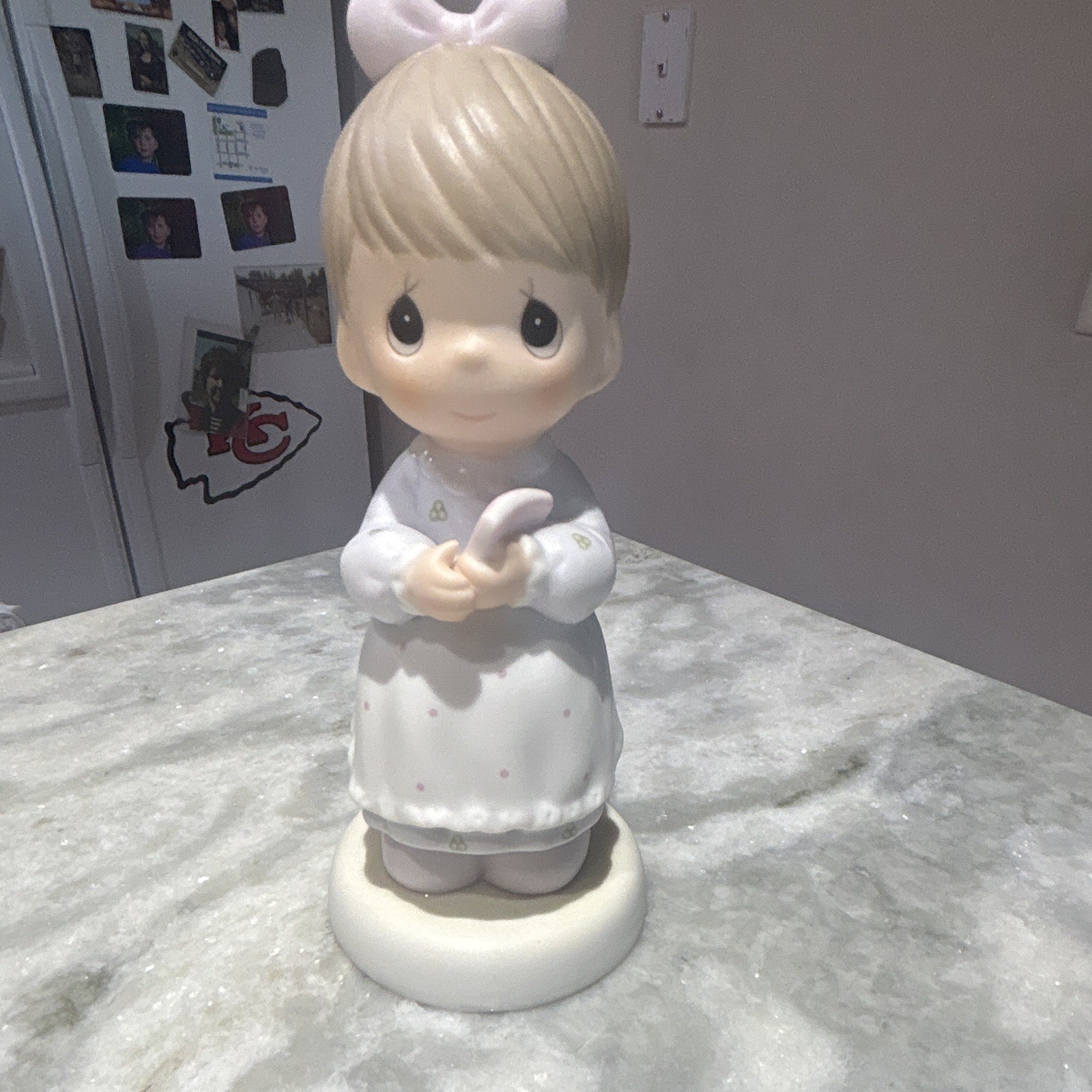 Precious Moments “The Good Lord Always Delivers” Porcelain Angel Girl 2001