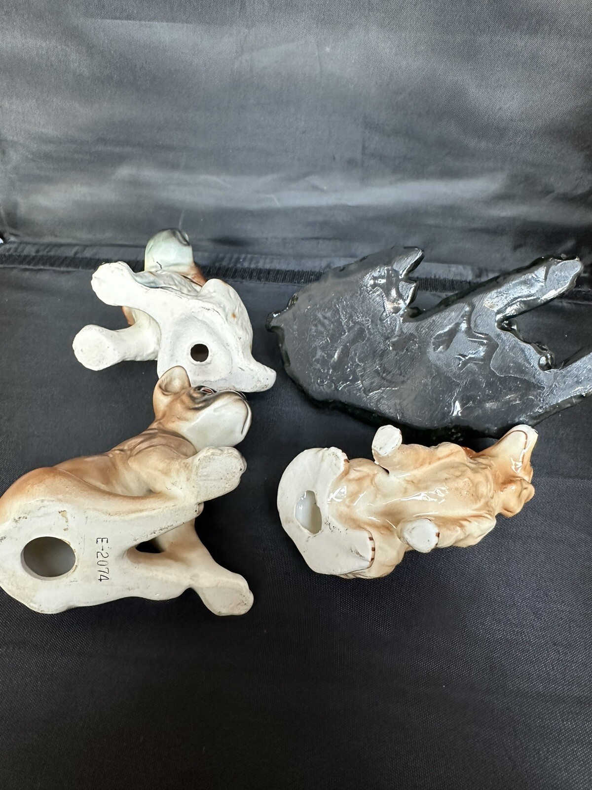 Lot Of 4 Vintage Mid-century Dogs Spaniel, Boxer, Golden & Black Labrador Retr