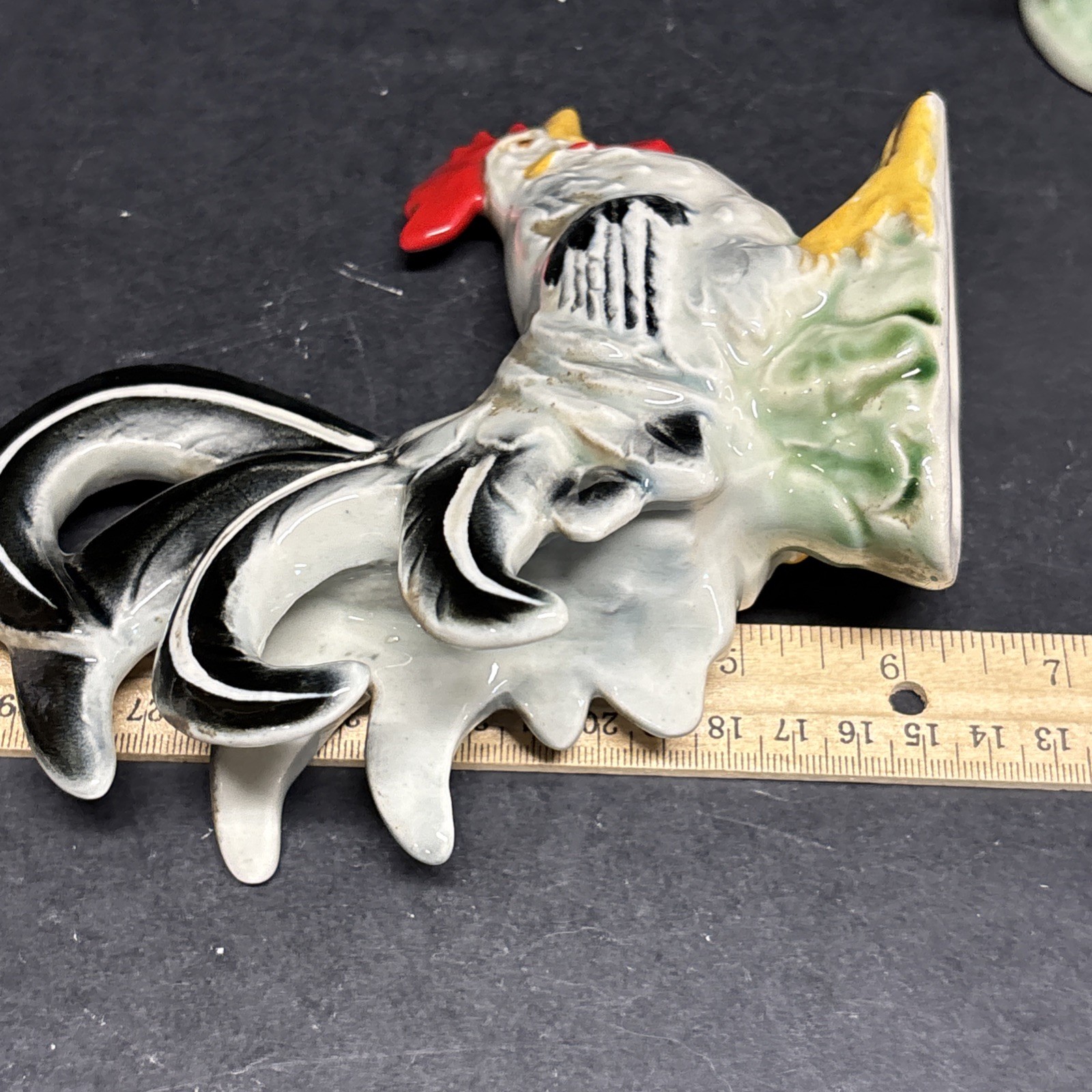 Vintage Pair Porcelain Rooster Figurines By Lefton JAPAN