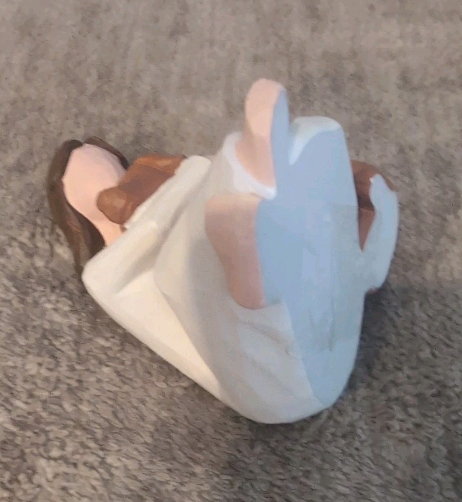 Resin Woman with Dog Figurines Brown Lab Memorial Pet Loss Gift Decor