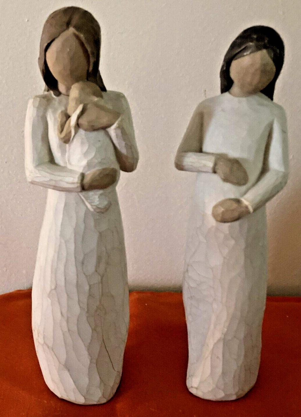 Willow Tree Demdaco 2002 , 2003, Figurines ” Angel of Mine” and “Cherish” EUC