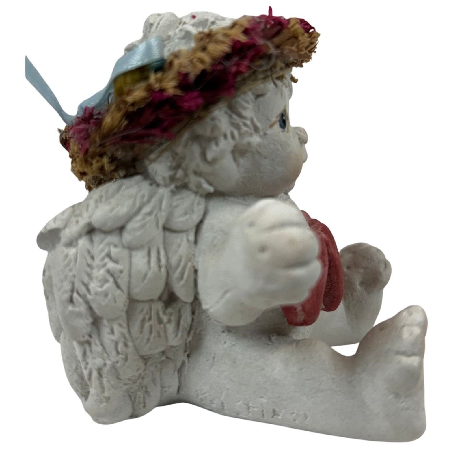 Dreamsicles “Heartstrings” Angel Cherub DC197 Signed Kristin 1998 2.5″ H Vintage