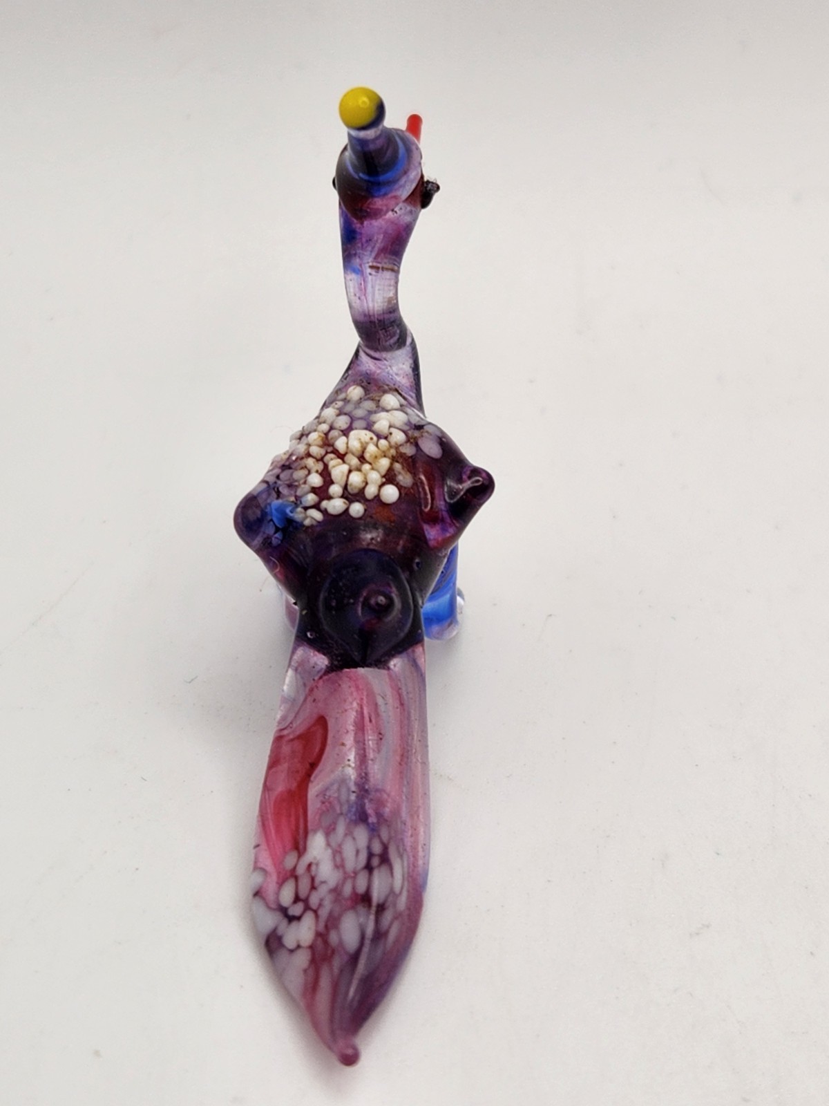 Handmade Art Glass Peacock Bird Lampwork Miniature Colorful Art Animals