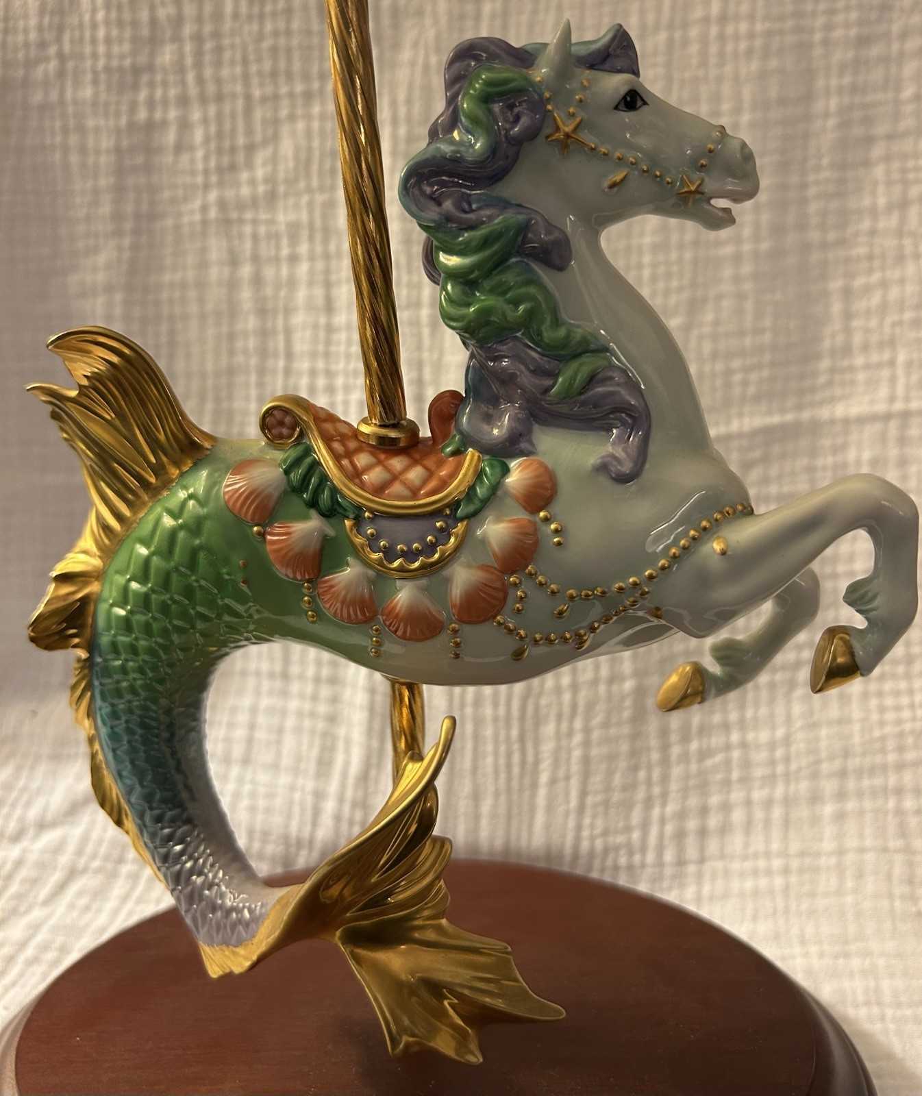 Franklin Mint Carousel Horse Sea Prancer Hippocampus By Lyn Lupetti Hard To Find