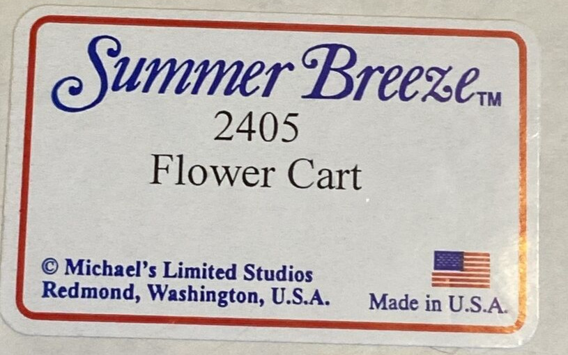 1996 Brian Baker’s Summer Breeze Collection #2405 “Flower Cart”