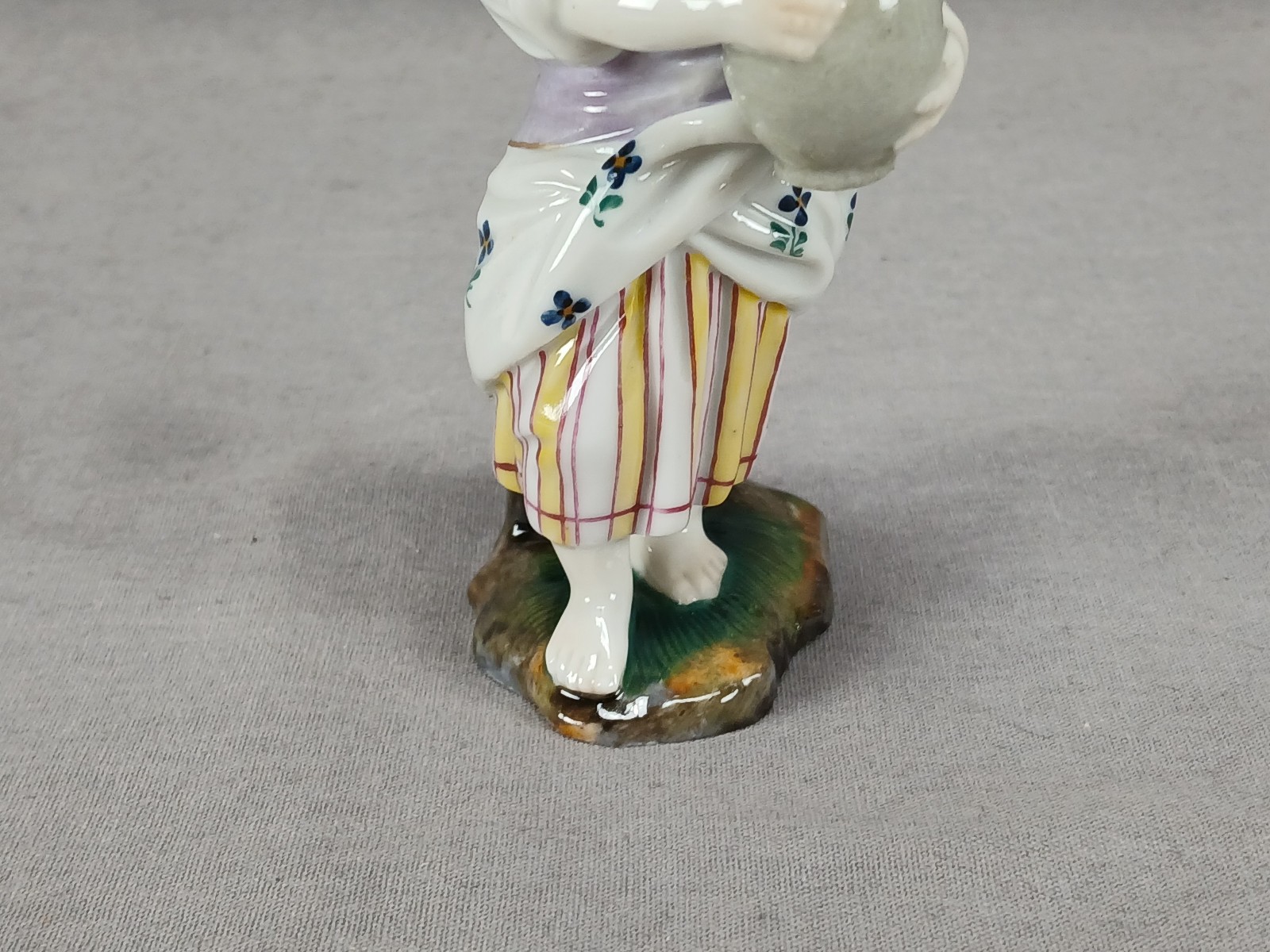Early 20th Century Hochst Style Hand Painted Girl Carrying Jug Figurine
