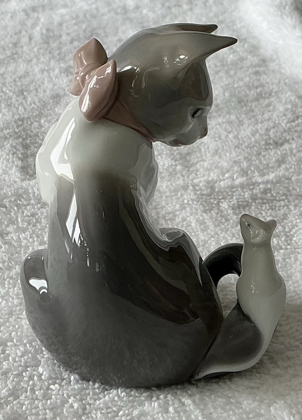 Lladro 1984 “Cat And Mouse” Part Of Domestic Animal Collection #5236 No Box