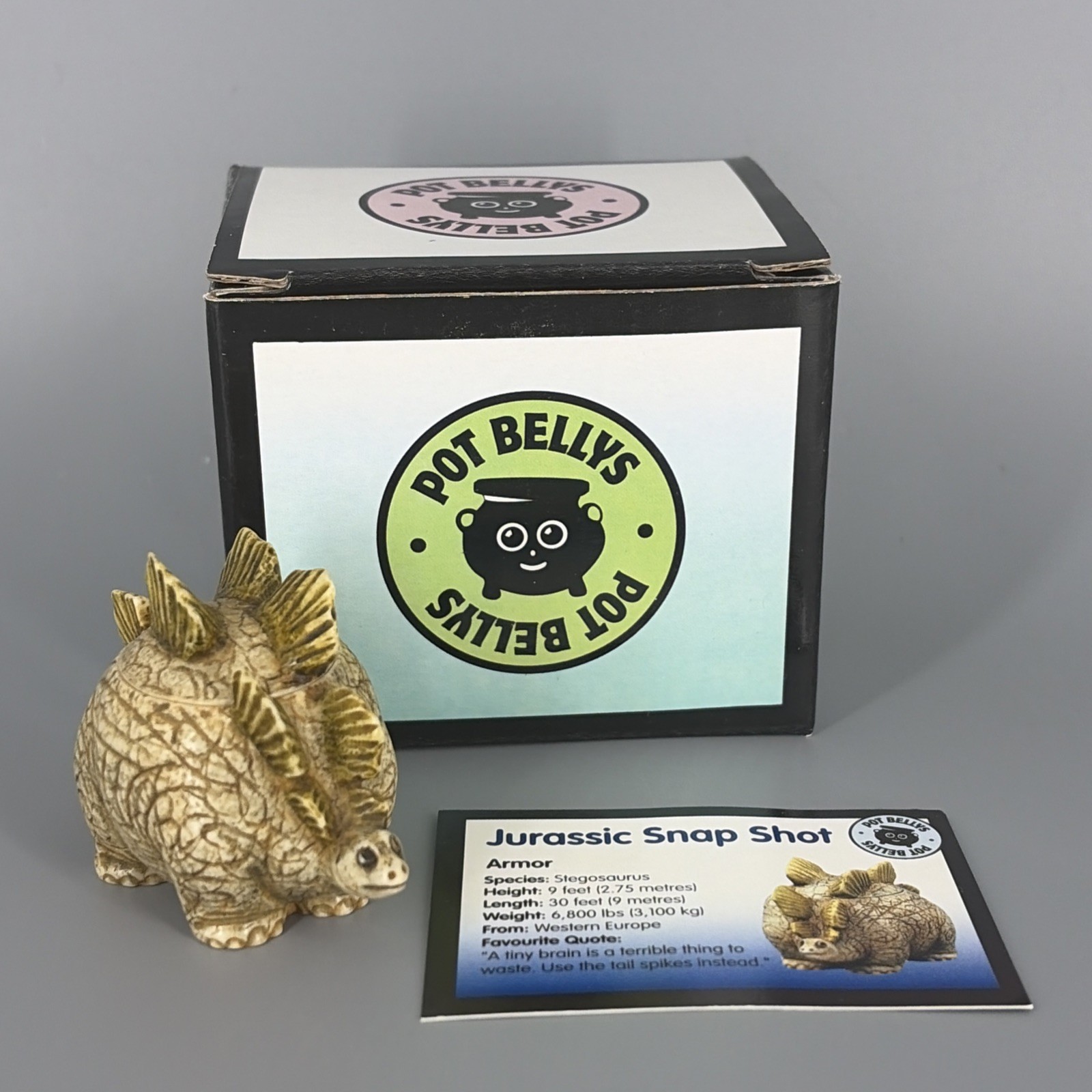 Harmony Kingdom Dinosaur Pot Bellys Armor (2001) Miniature Figurine 1392