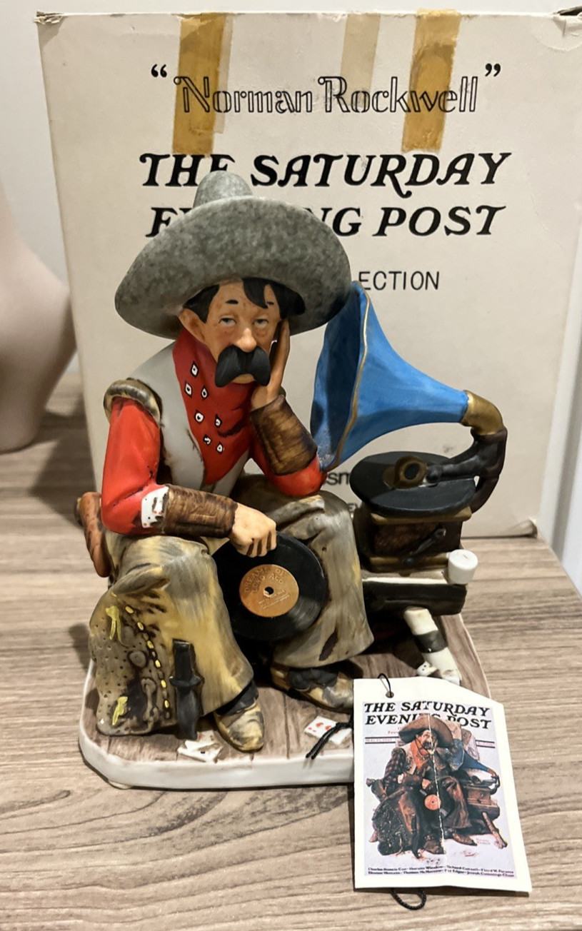 1979 Norman Rockwell/Dave Grossman Figurine (’81 MM) – DREAMS OF LONG AGO Cowboy